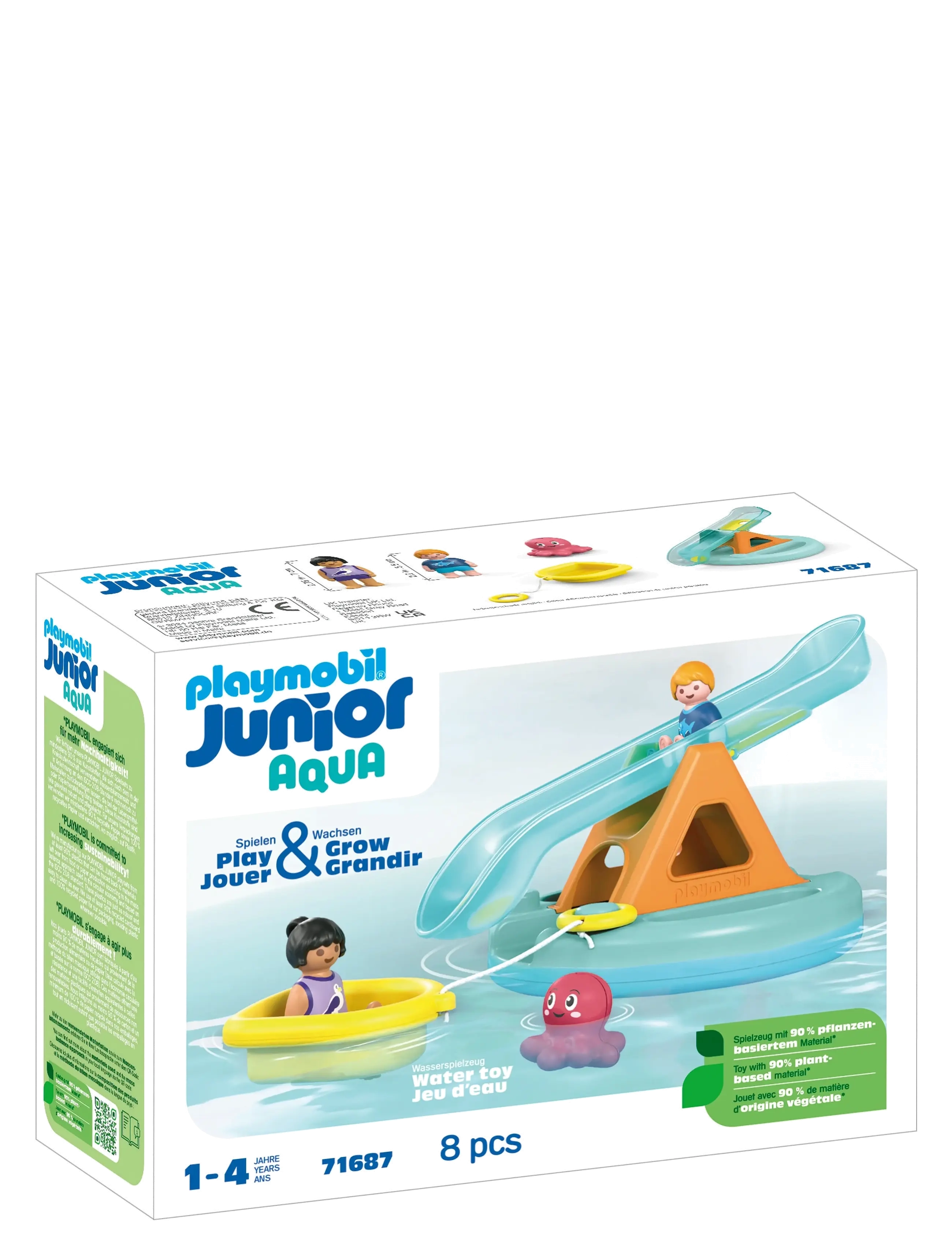 PLAYMOBIL - JUNIOR Aqua Water Seesaw with Boat - 71687 - multicolored - 1