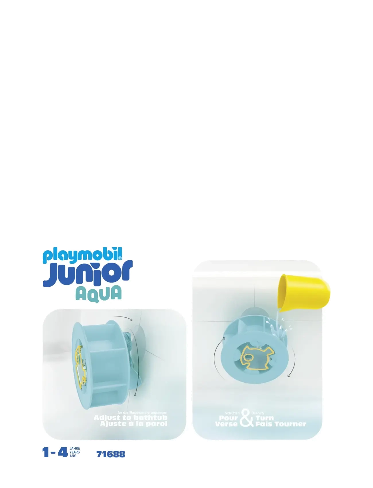 PLAYMOBIL - JUNIOR Aqua Water Wheel with Baby Shark - 71688 - andet vandlegetøj - multicolored - 5