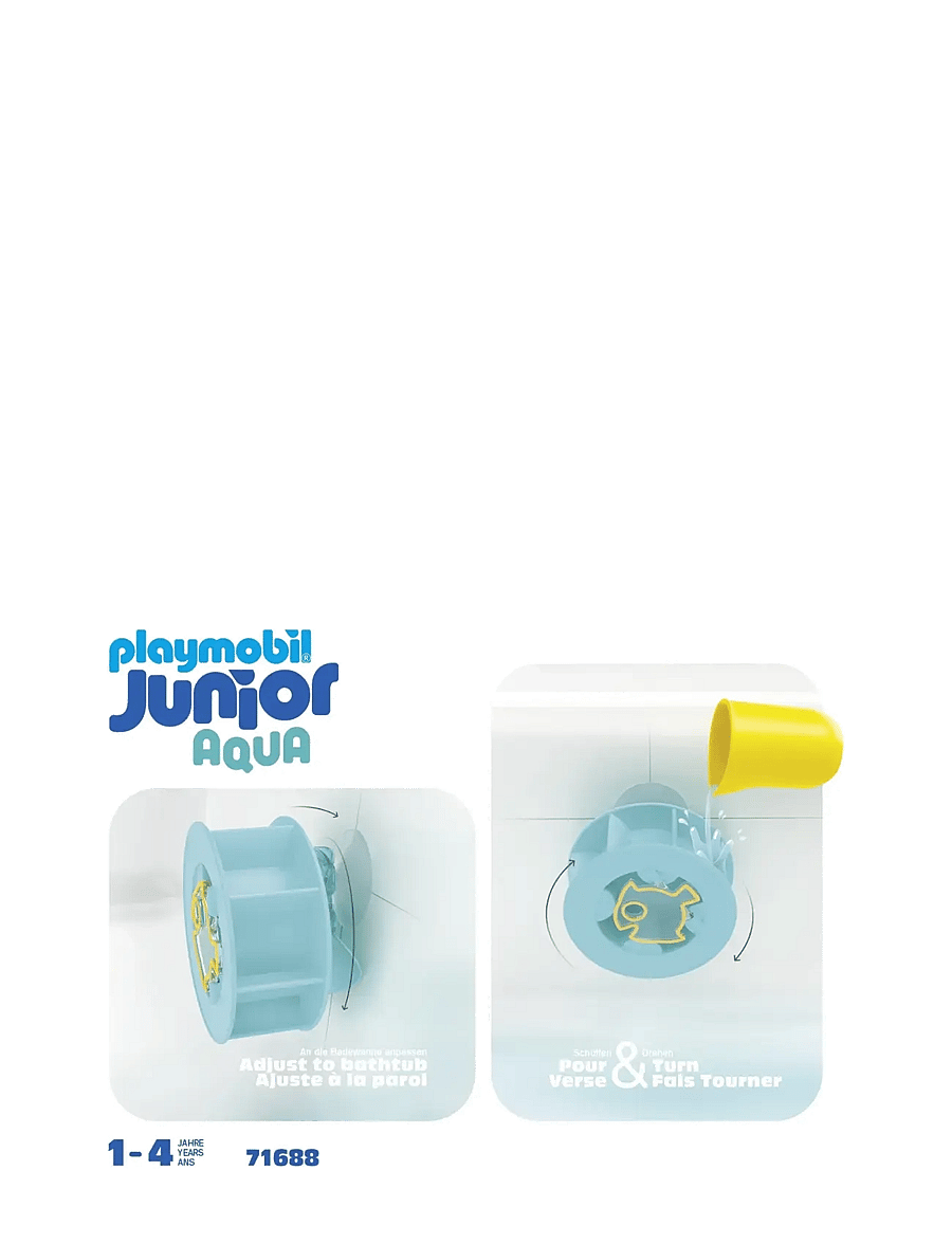 PLAYMOBIL - JUNIOR Aqua Water Wheel with Baby Shark - 71688 - playmobil 1.2.3 - multicolored - 5