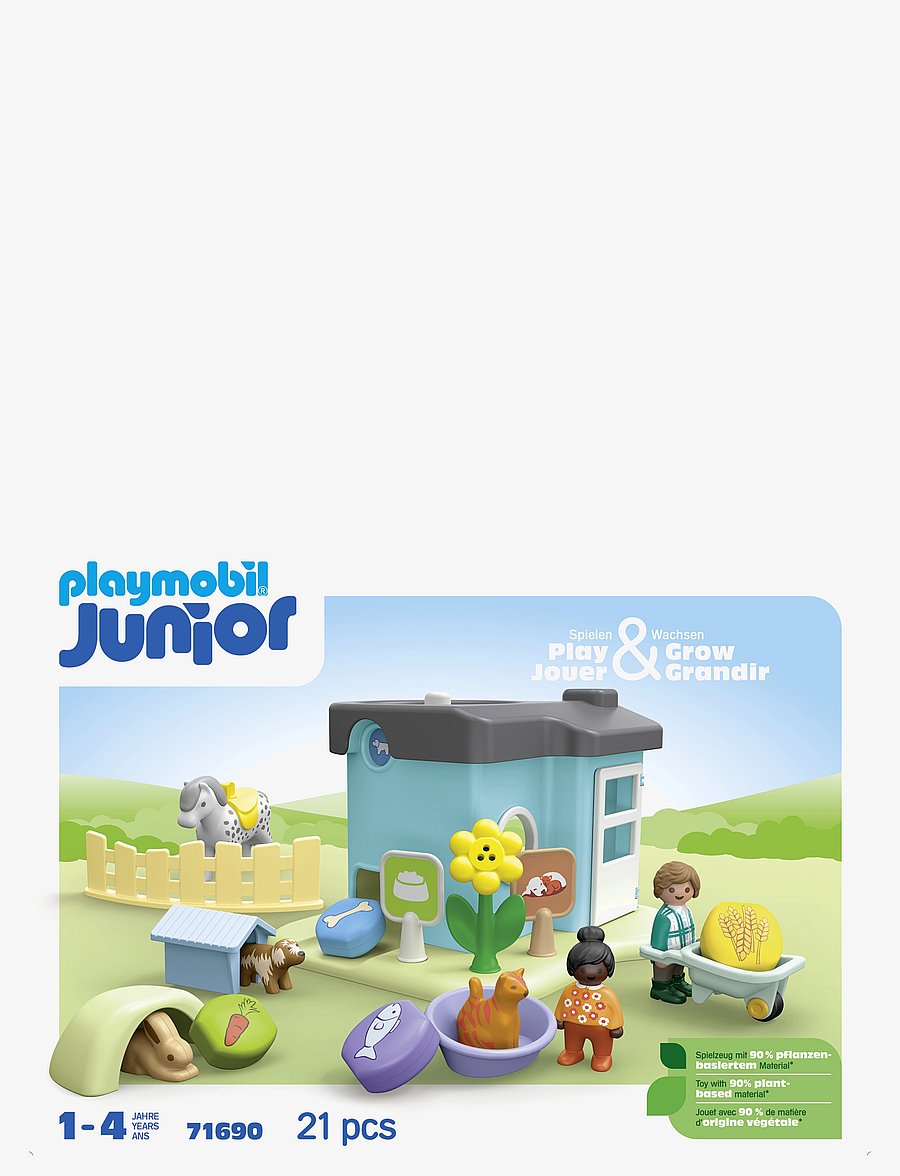 PLAYMOBIL - Junior Animal Kennels with Treat Dispenser - playmobil 1.2.3 - multicolored - 1