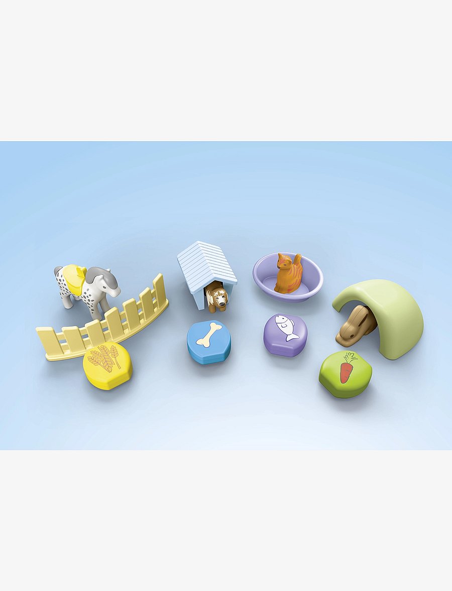 PLAYMOBIL - Junior Animal Kennels with Treat Dispenser - playmobil 1.2.3 - multicolored - 2