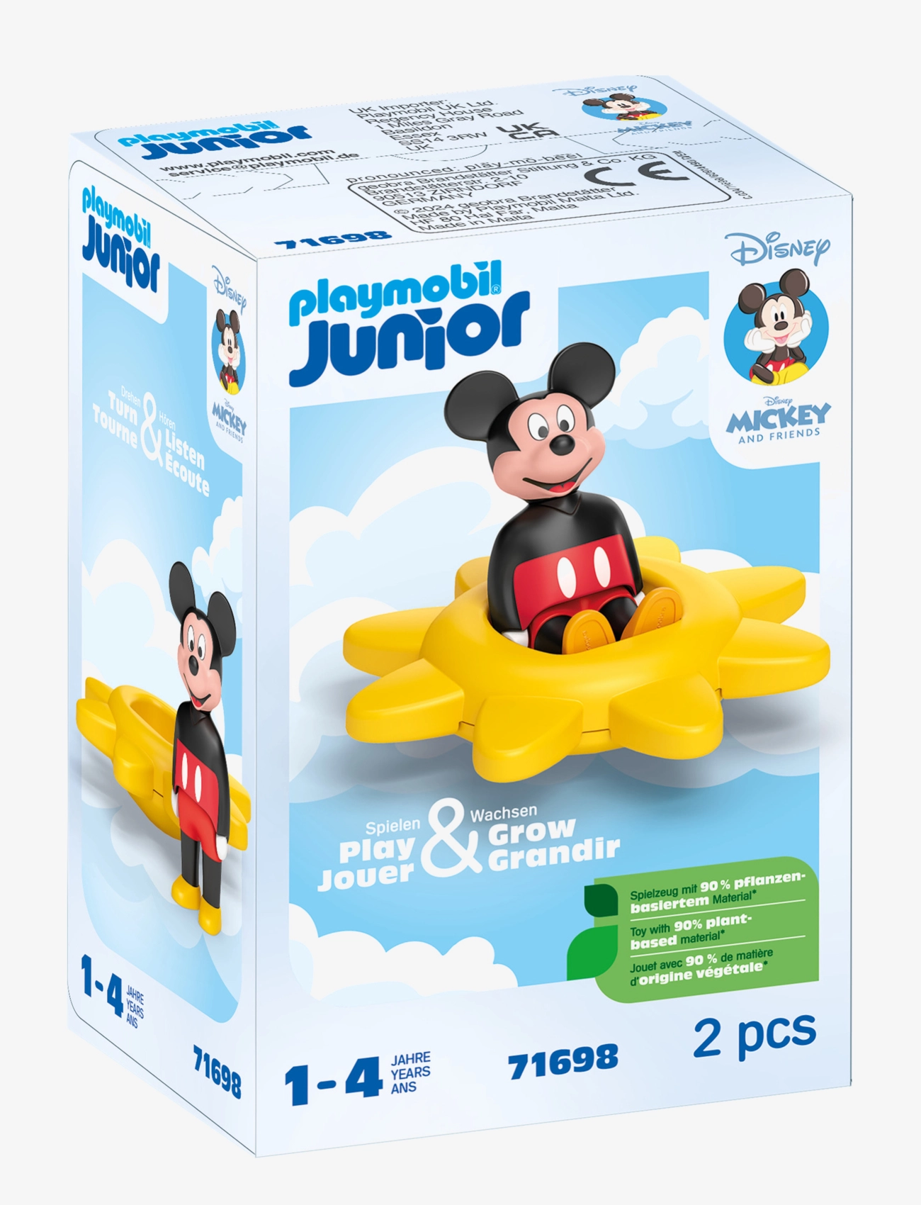 PLAYMOBIL - JUNIOR & Disney: Mickey's Spinning Sun with Rattle Feature - 71698 - playmobil junior - multicolored - 2