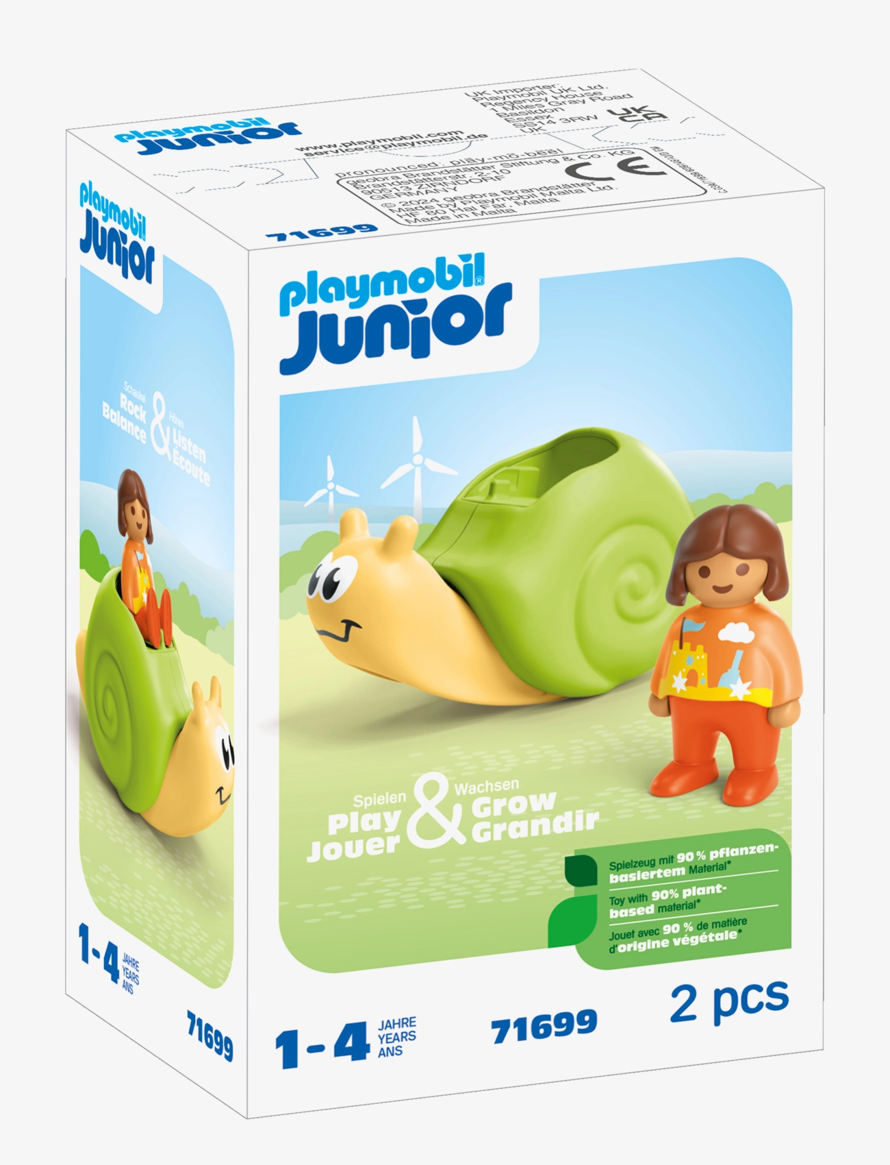 PLAYMOBIL - JUNIOR: Rocking Snail with Rattle Feature - 71699 - multicolored - 3