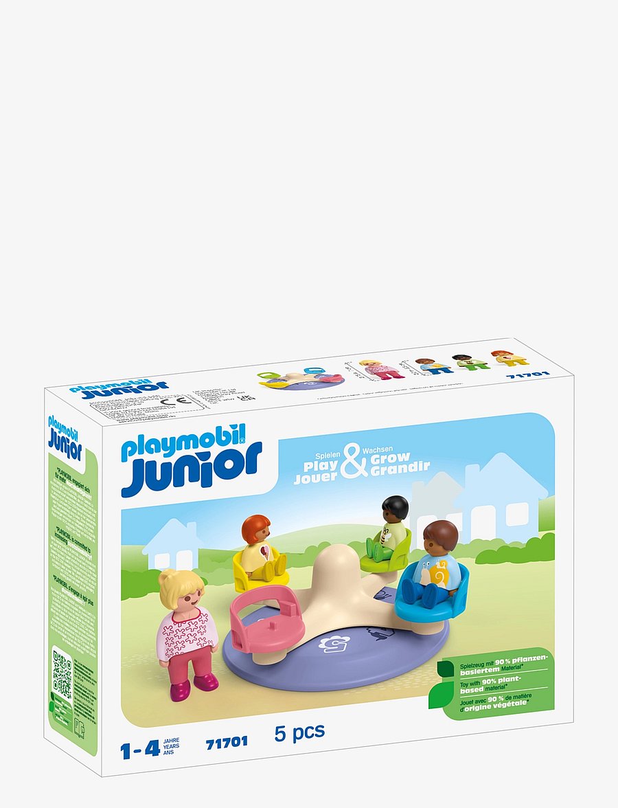 PLAYMOBIL - JUNIOR: Number-Merry-Go-Round - 71701 - playmobil 1.2.3 - multicolored - 2