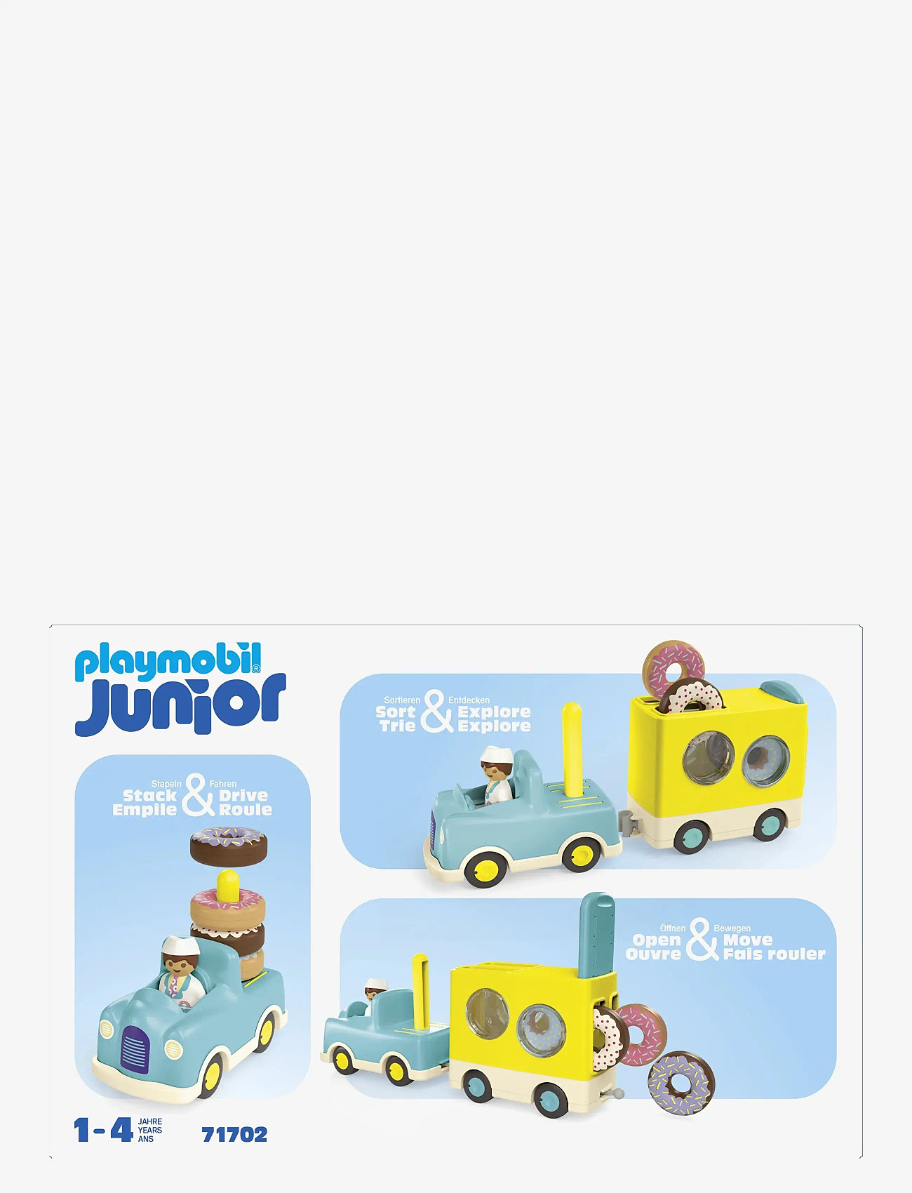 PLAYMOBIL - JUNIOR: Crazy Donut Truck with Stacking and Sorting Feature - 71702 - playmobil junior - multicolored - 4