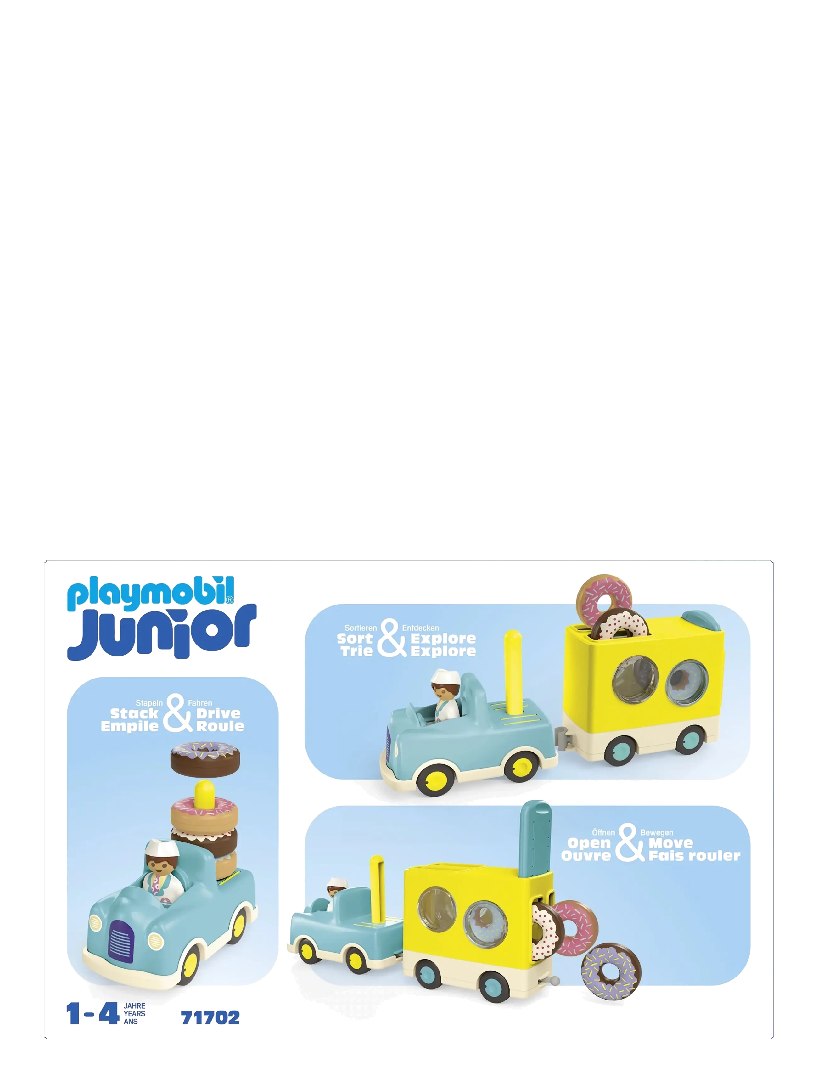 PLAYMOBIL - JUNIOR: Crazy Donut Truck with Stacking and Sorting Feature - 71702 - playmobil junior - multicolored - 4