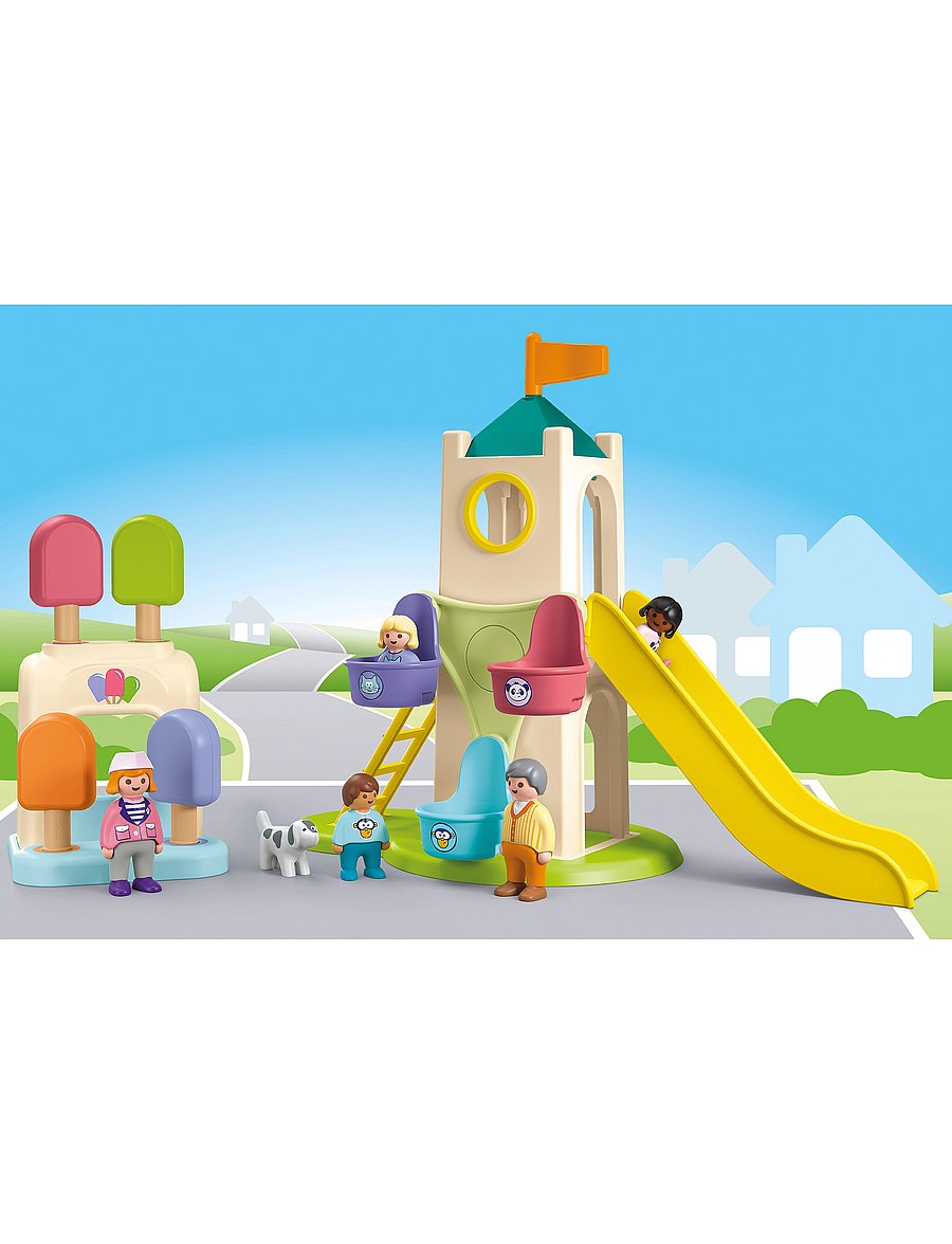 PLAYMOBIL - Junior Adventure Tower with Ice Cream Booth - multicolored - 0