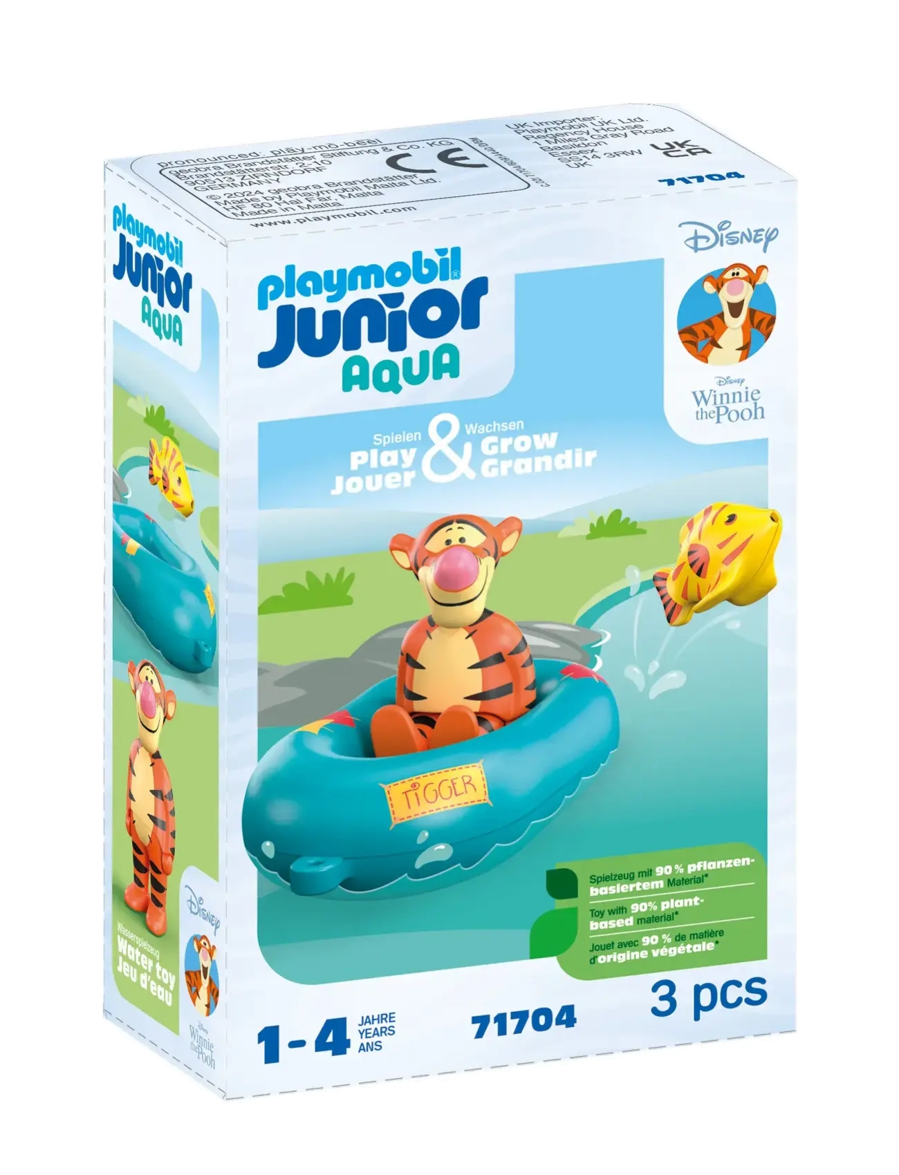 PLAYMOBIL PLAYMOBIL 1.2.3 Aqua & Disney: Tiggers gummibåt - 71704 - 4 for 3 - MULTICOLORED / multi