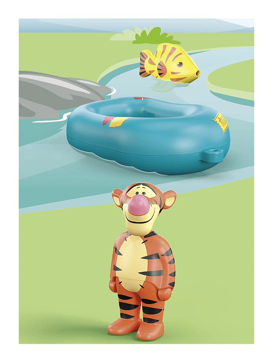 PLAYMOBIL - JUNIOR & Disney: Tigger's Rubber Boat Ride - playmobil 1.2.3 - multicolored - 1