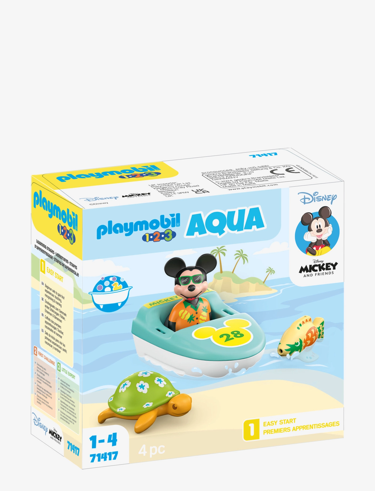 PLAYMOBIL - PLAYMOBIL 1.2.3 Aqua & Disney: Mickeys bådtur - 71707 - multicolored - 2