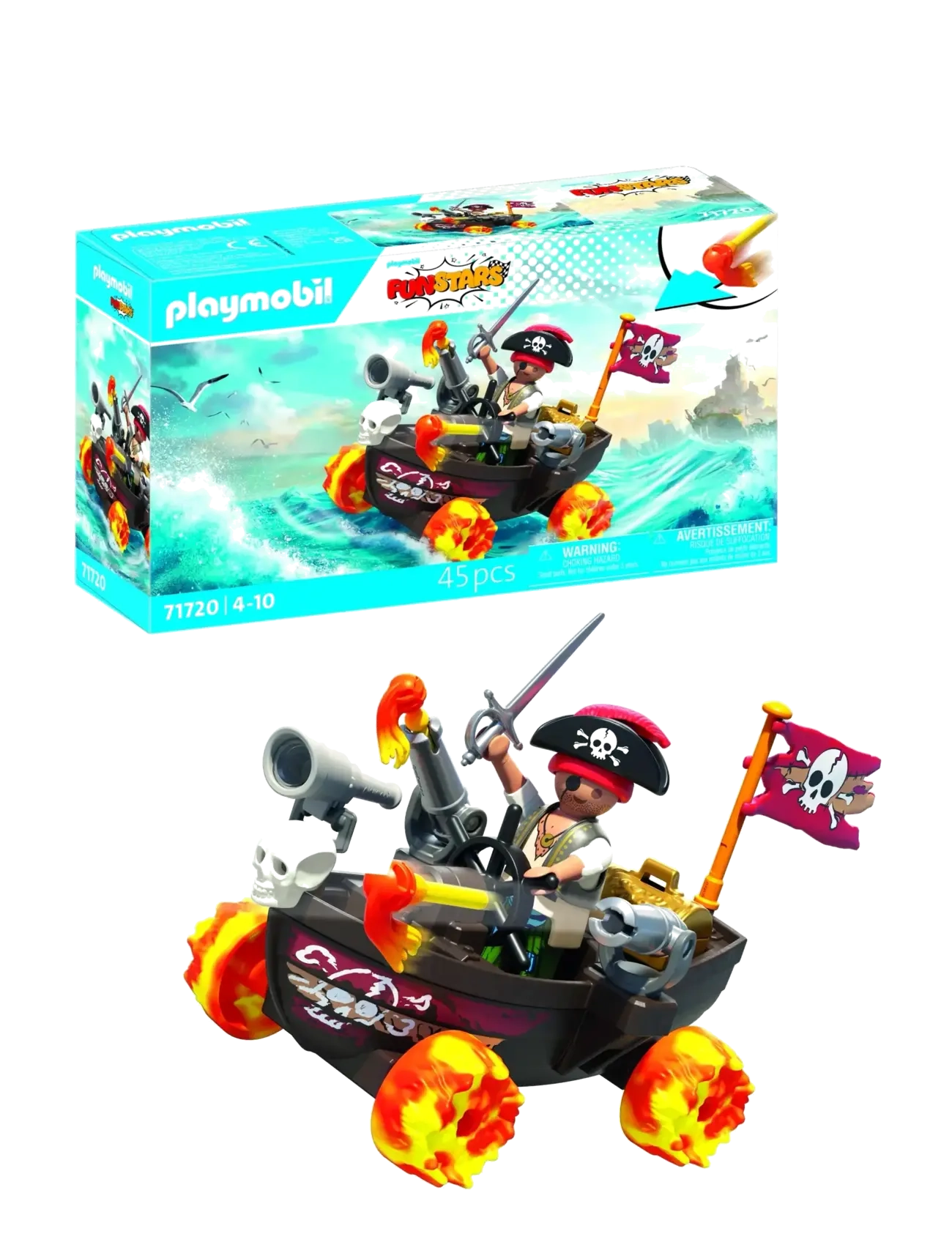 PLAYMOBIL Racing Pirate Boat, One Size, Black, Playmobil Legetøj > Playmobil City Life, Børn