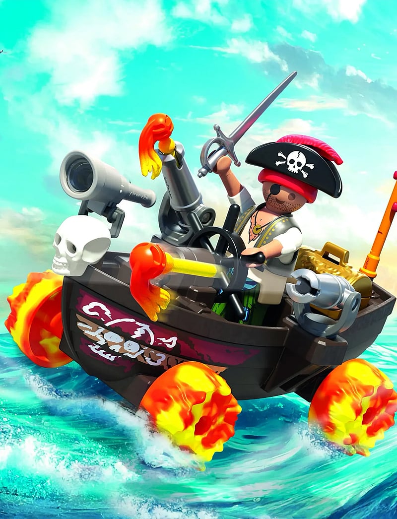 PLAYMOBIL - Racing Pirate Boat - playmobil city life - multicolored - 0
