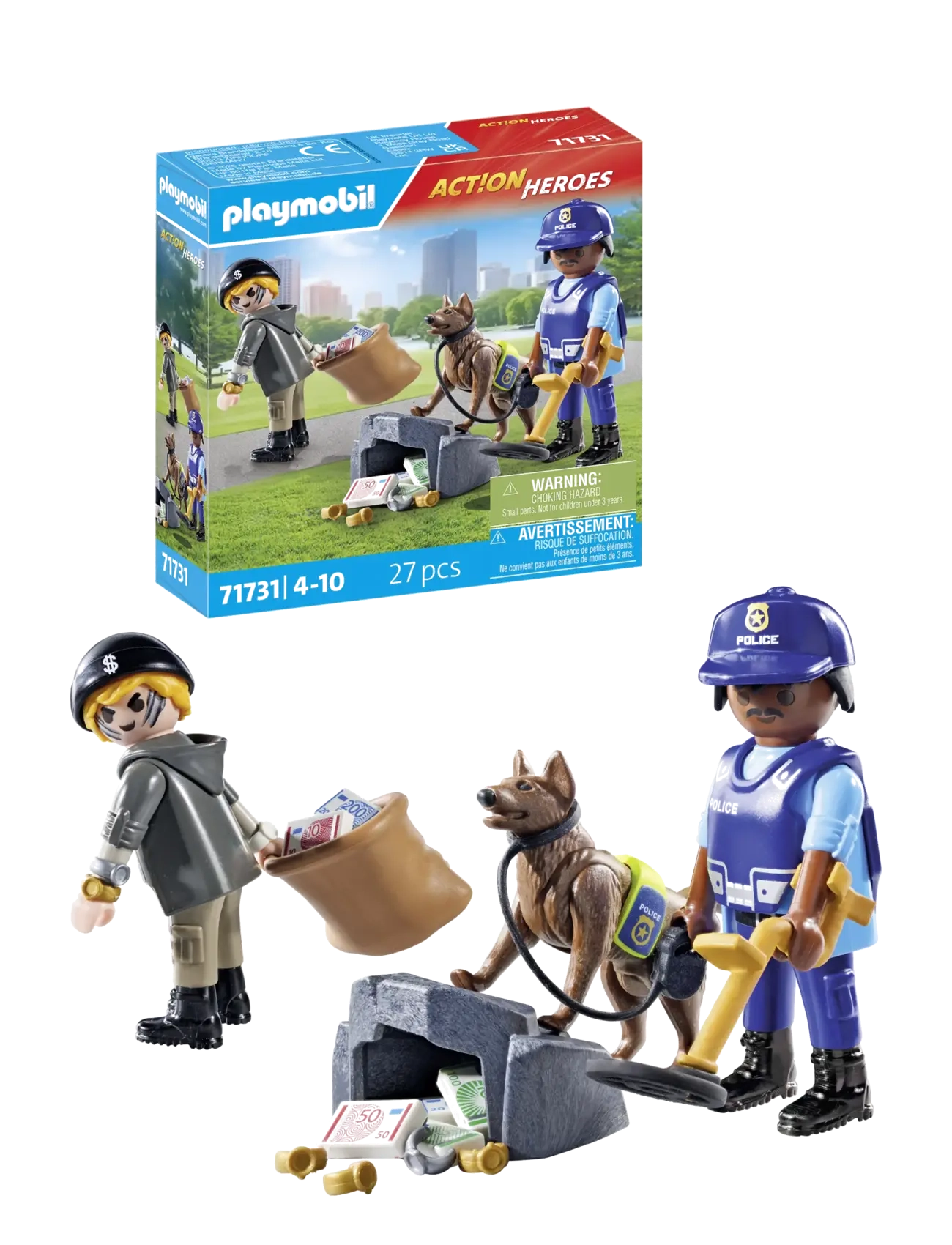 PLAYMOBIL Police Search with dog - Playmobil legetøj - MULTICOLORED / multi