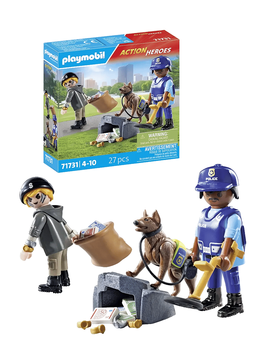 PLAYMOBIL - Police Search with dog - playmobil action heroes - multicolored - 1