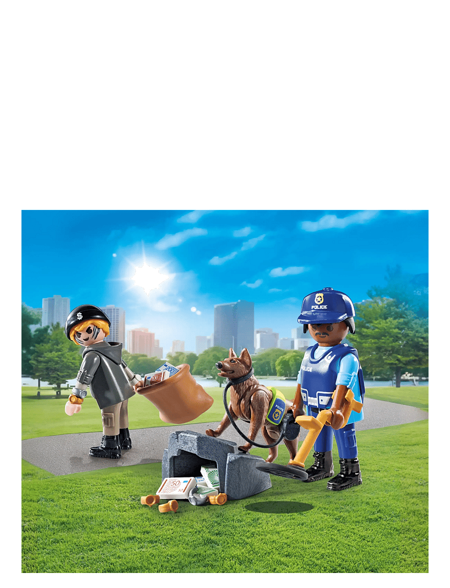 PLAYMOBIL - Police Search with dog - playmobil action heroes - multicolored - 0