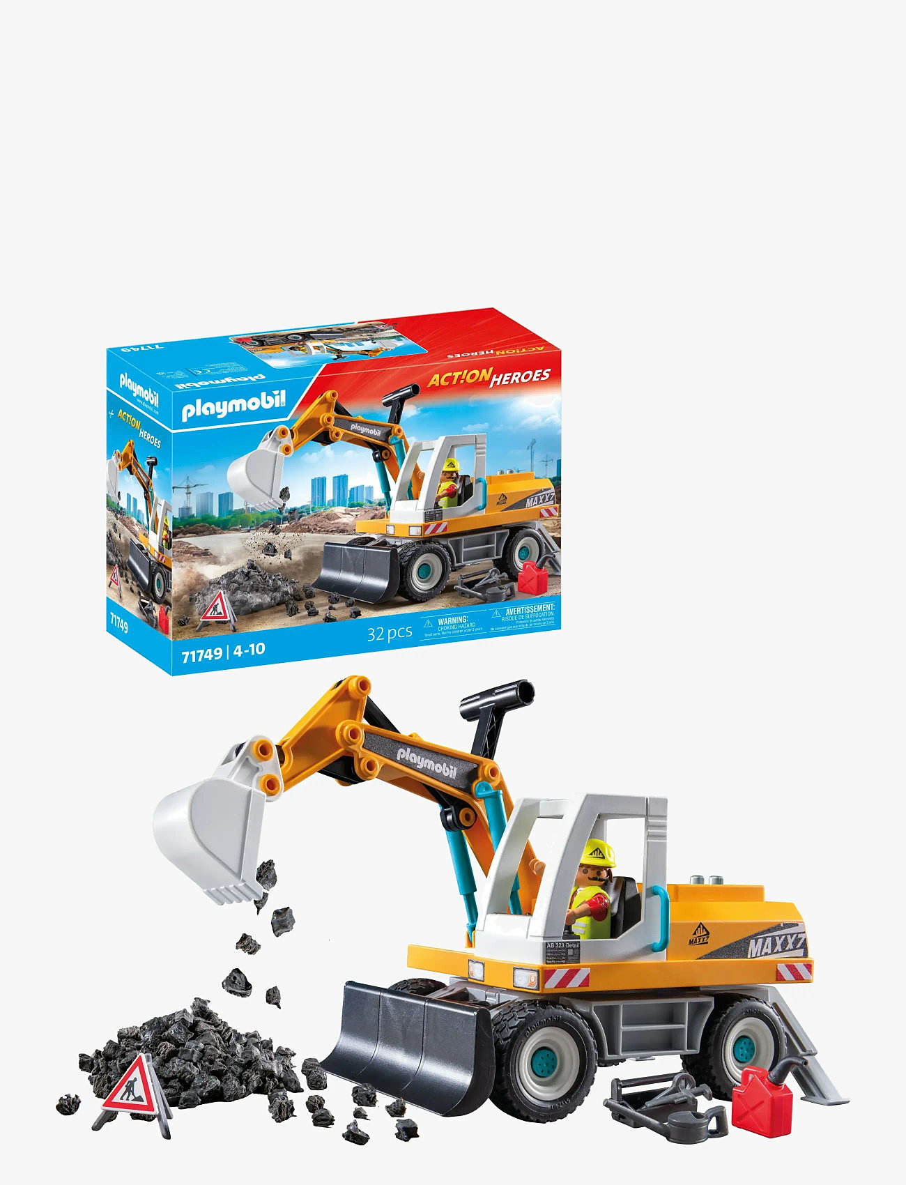 PLAYMOBIL - Large Excavator - playmobil action heroes - multicolored - 0