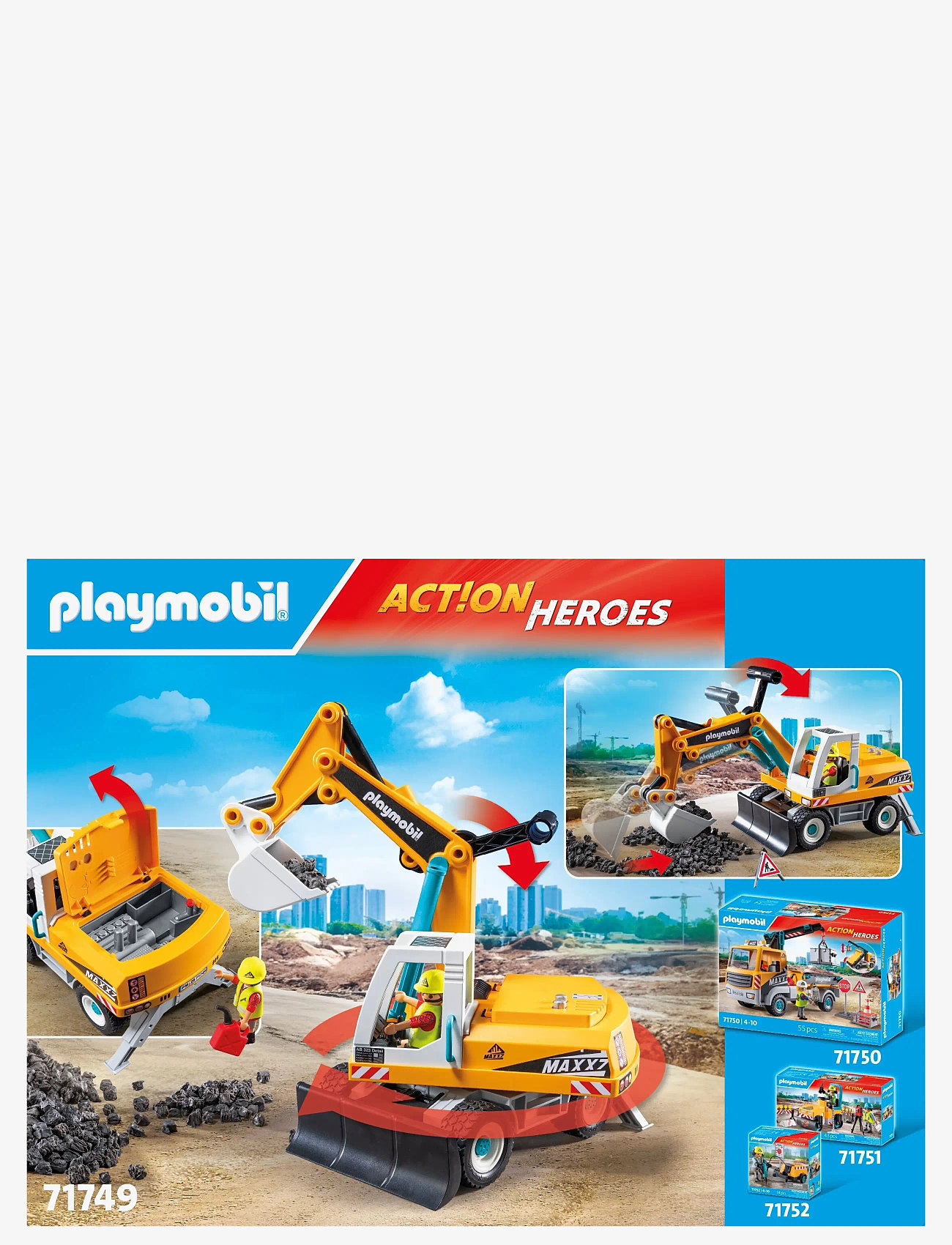 PLAYMOBIL - Large Excavator - playmobil action heroes - multicolored - 3