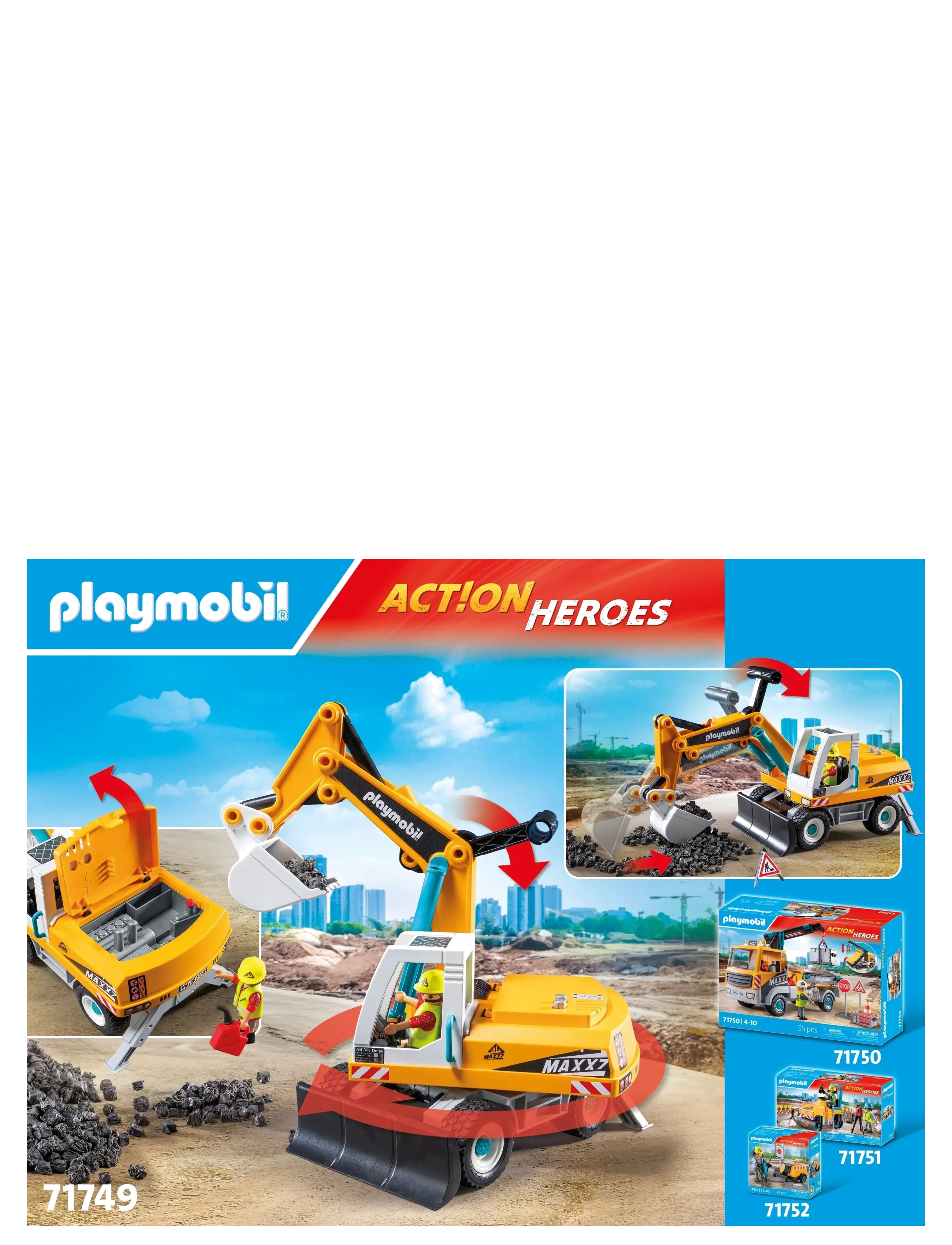 PLAYMOBIL - Large Excavator - playmobil action heroes - multicolored - 3