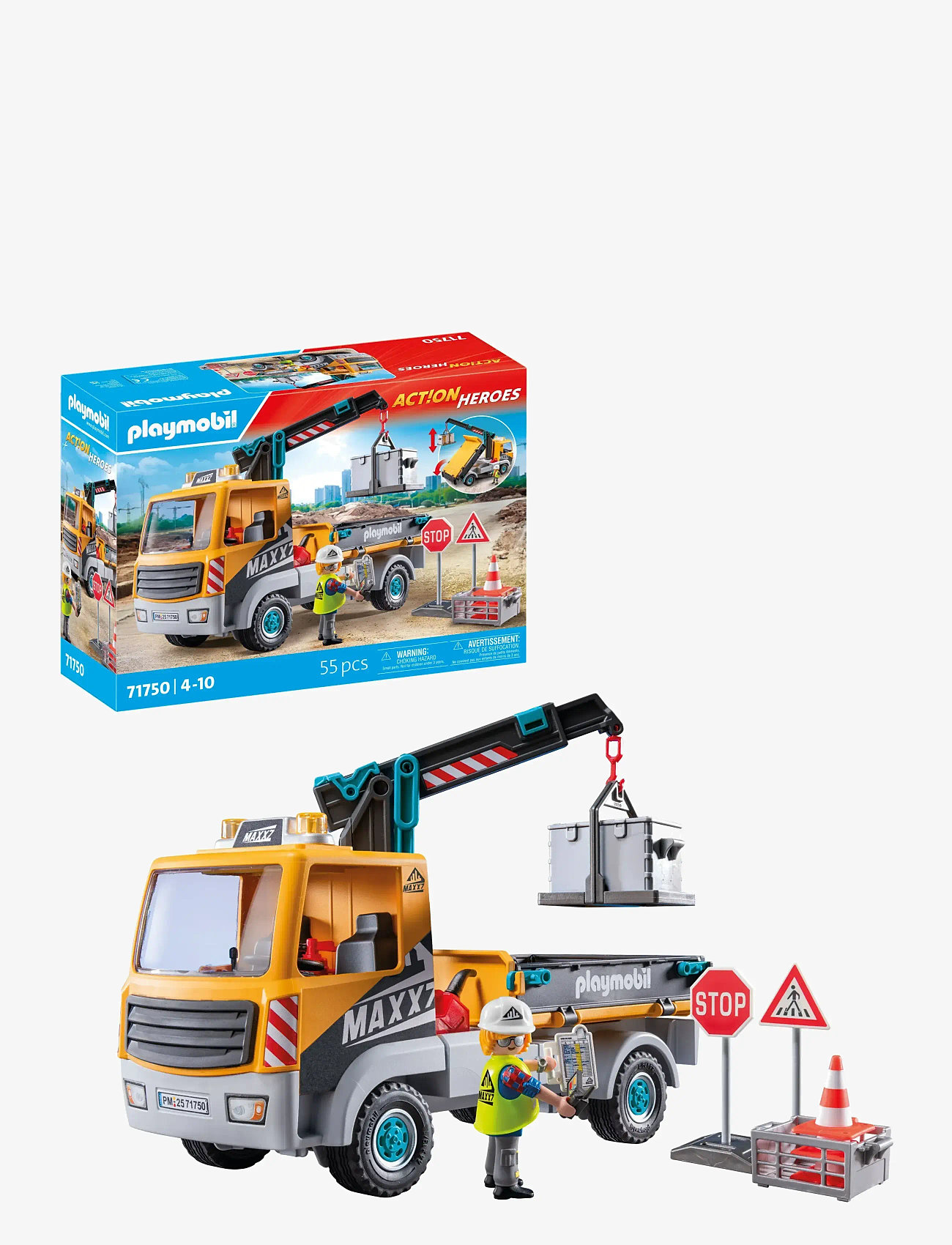 PLAYMOBIL - Construction Truck with Crane - multicolored - 0