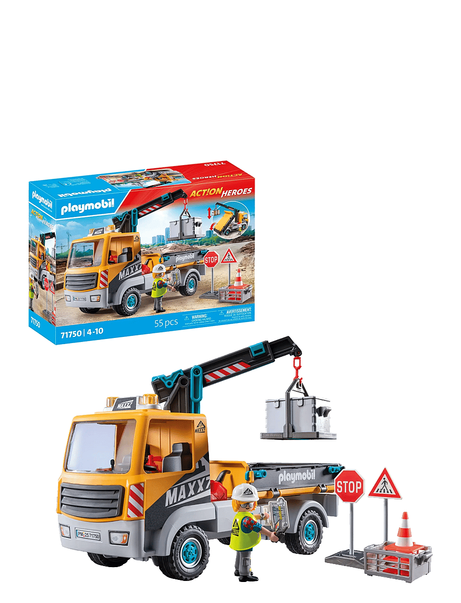PLAYMOBIL - Construction Truck with Crane - geburtstagsgeschenke - multicolored - 0