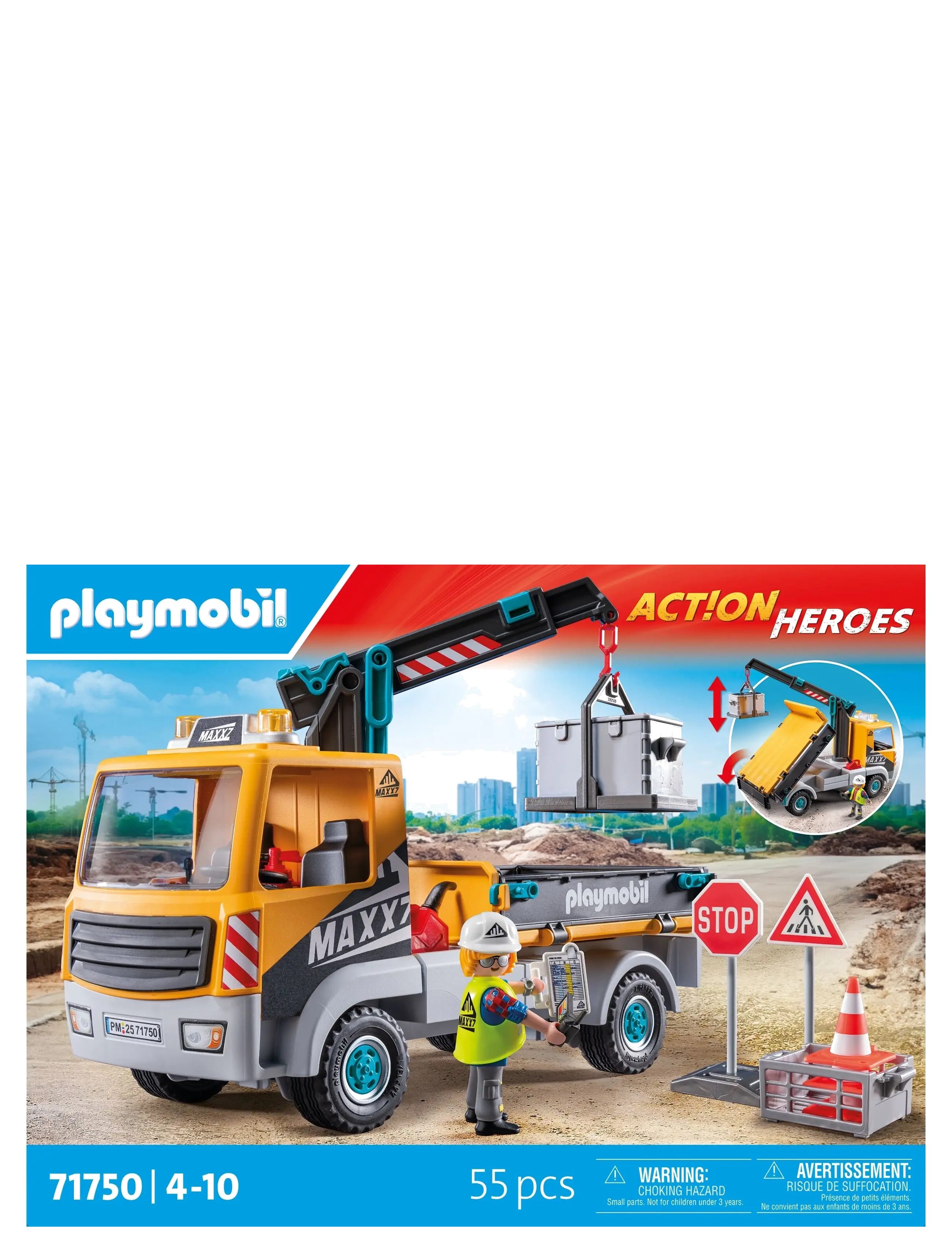 PLAYMOBIL - Construction Truck with Crane - multicolored - 1