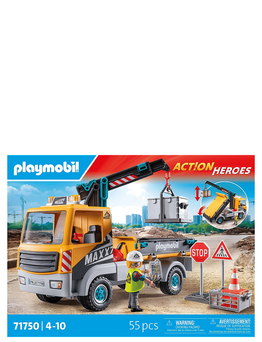 PLAYMOBIL - Construction Truck with Crane - geburtstagsgeschenke - multicolored - 1