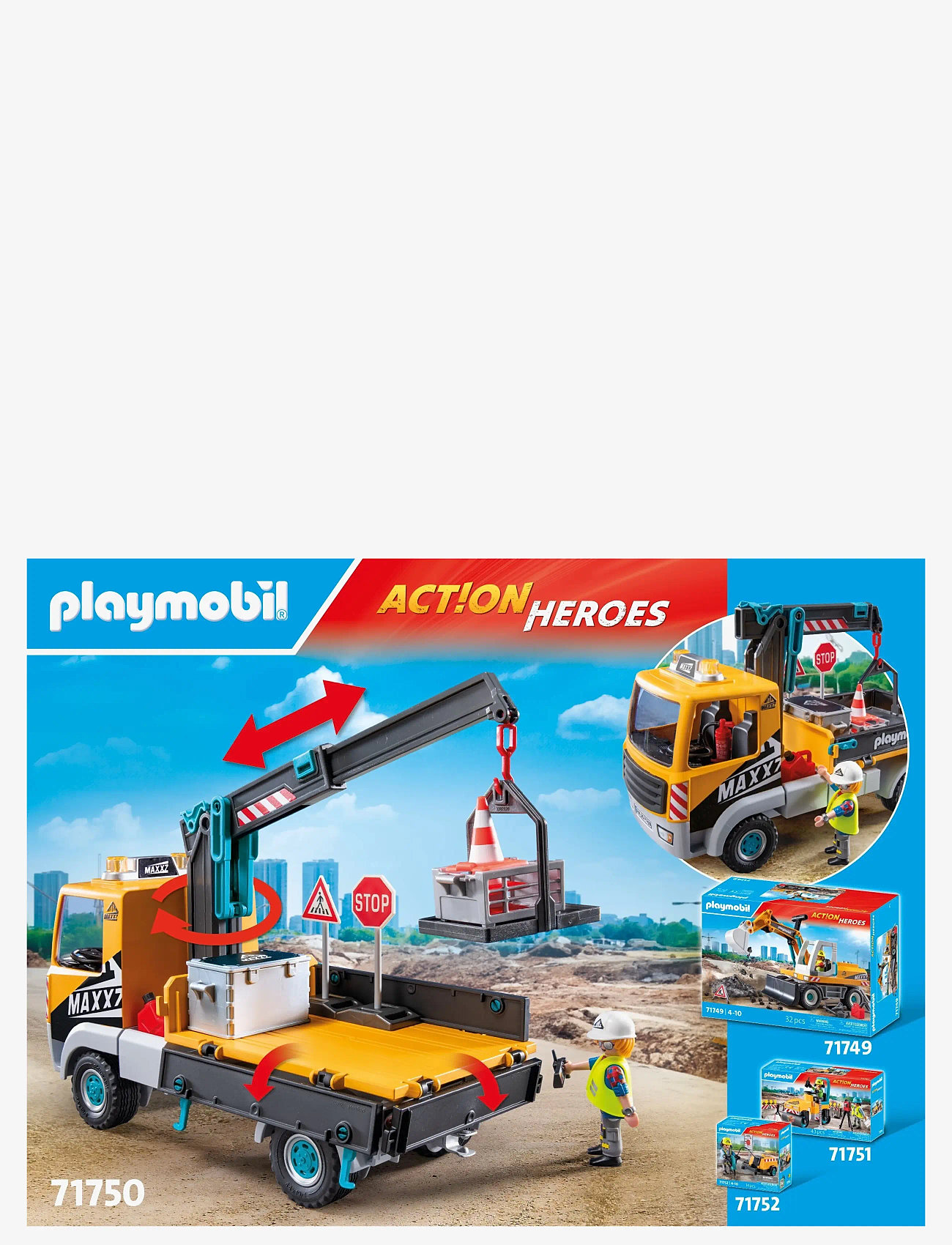 PLAYMOBIL - Construction Truck with Crane - multicolored - 3