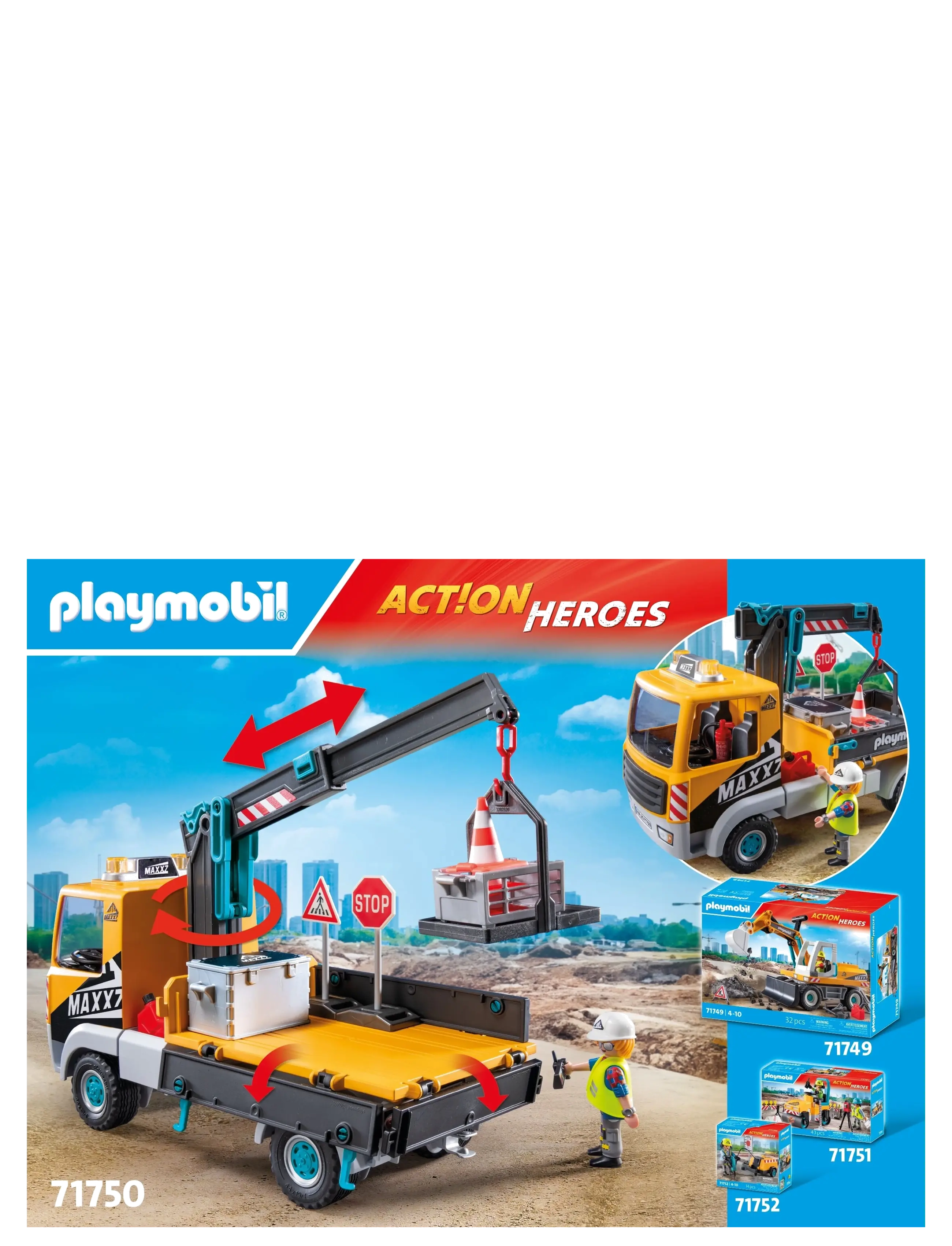 PLAYMOBIL - Construction Truck with Crane - multicolored - 3