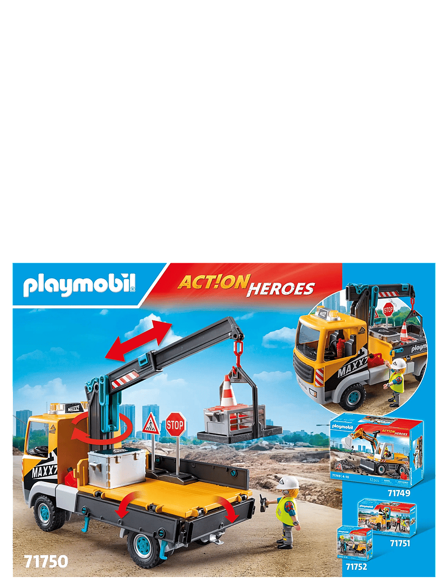PLAYMOBIL - Construction Truck with Crane - geburtstagsgeschenke - multicolored - 3