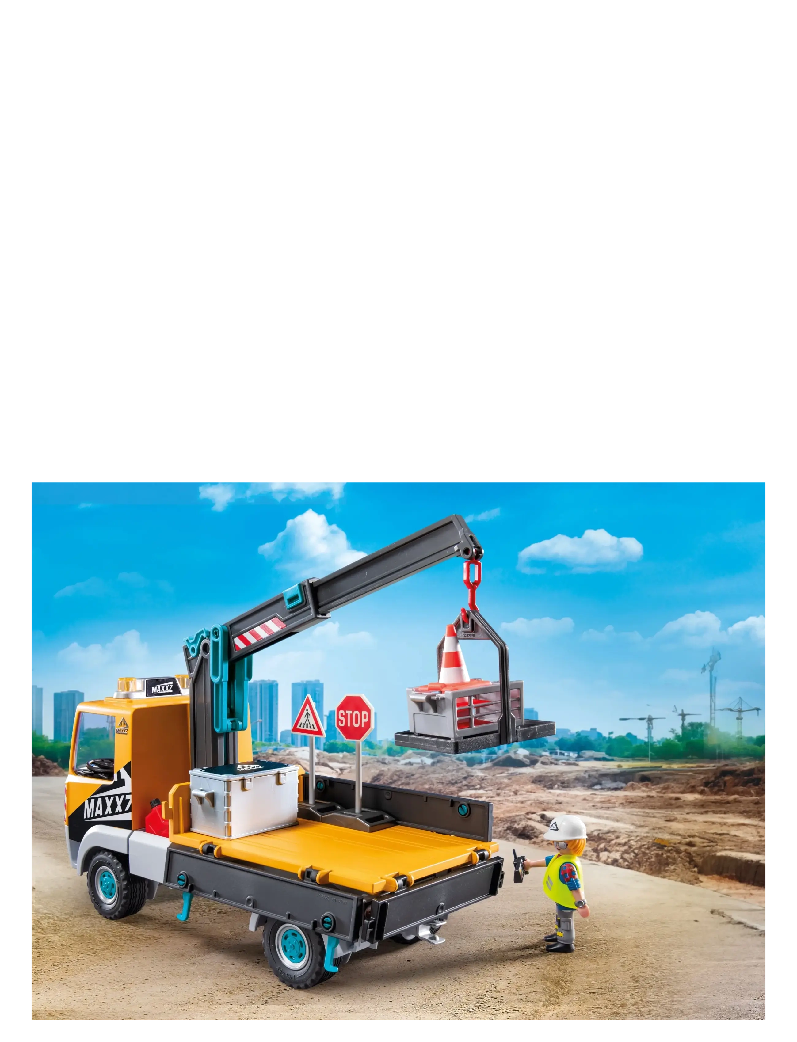 PLAYMOBIL - Construction Truck with Crane - multicolored - 4