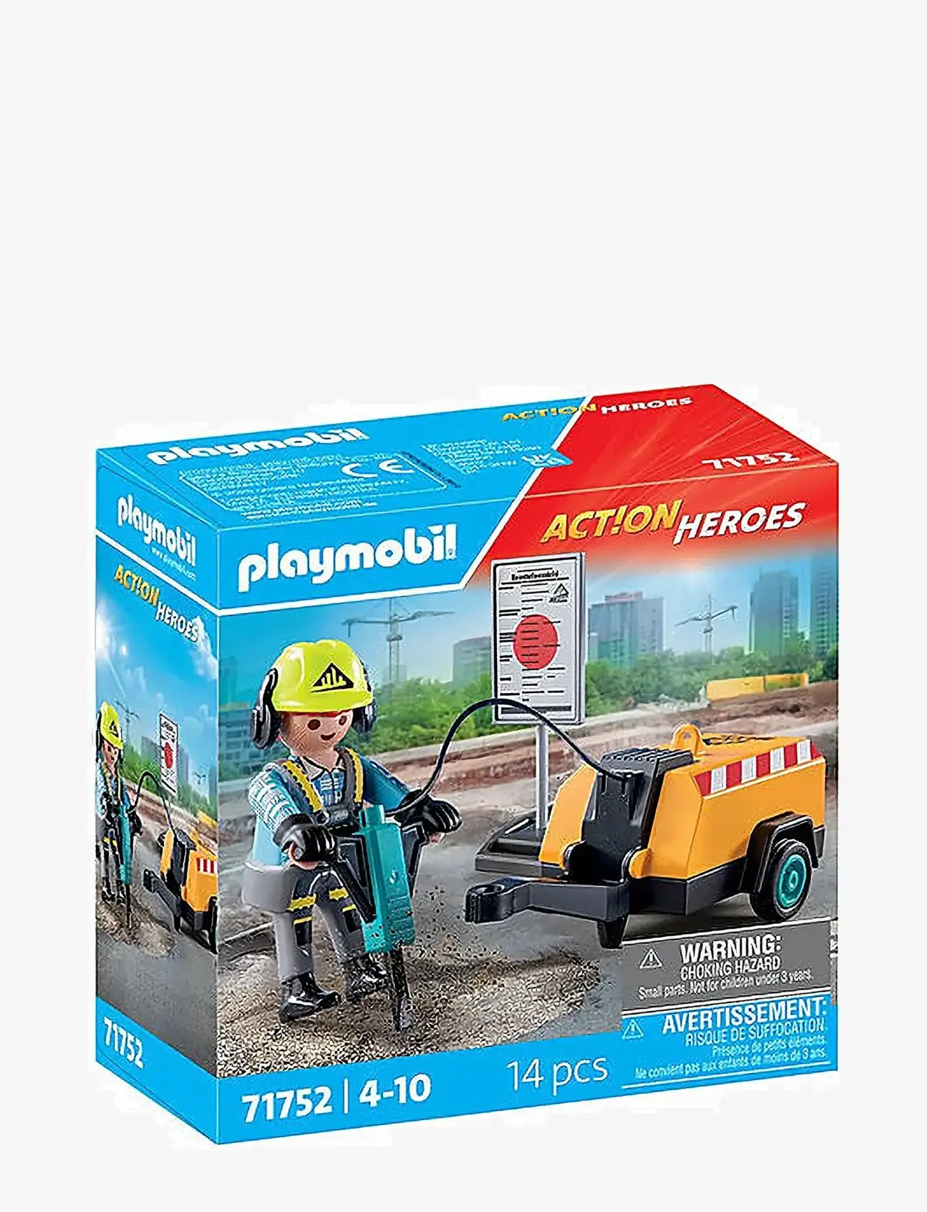 PLAYMOBIL Construction Worker, Børn, Playmobil Legetøj, Multi/mønstret, Str: ONE SIZE