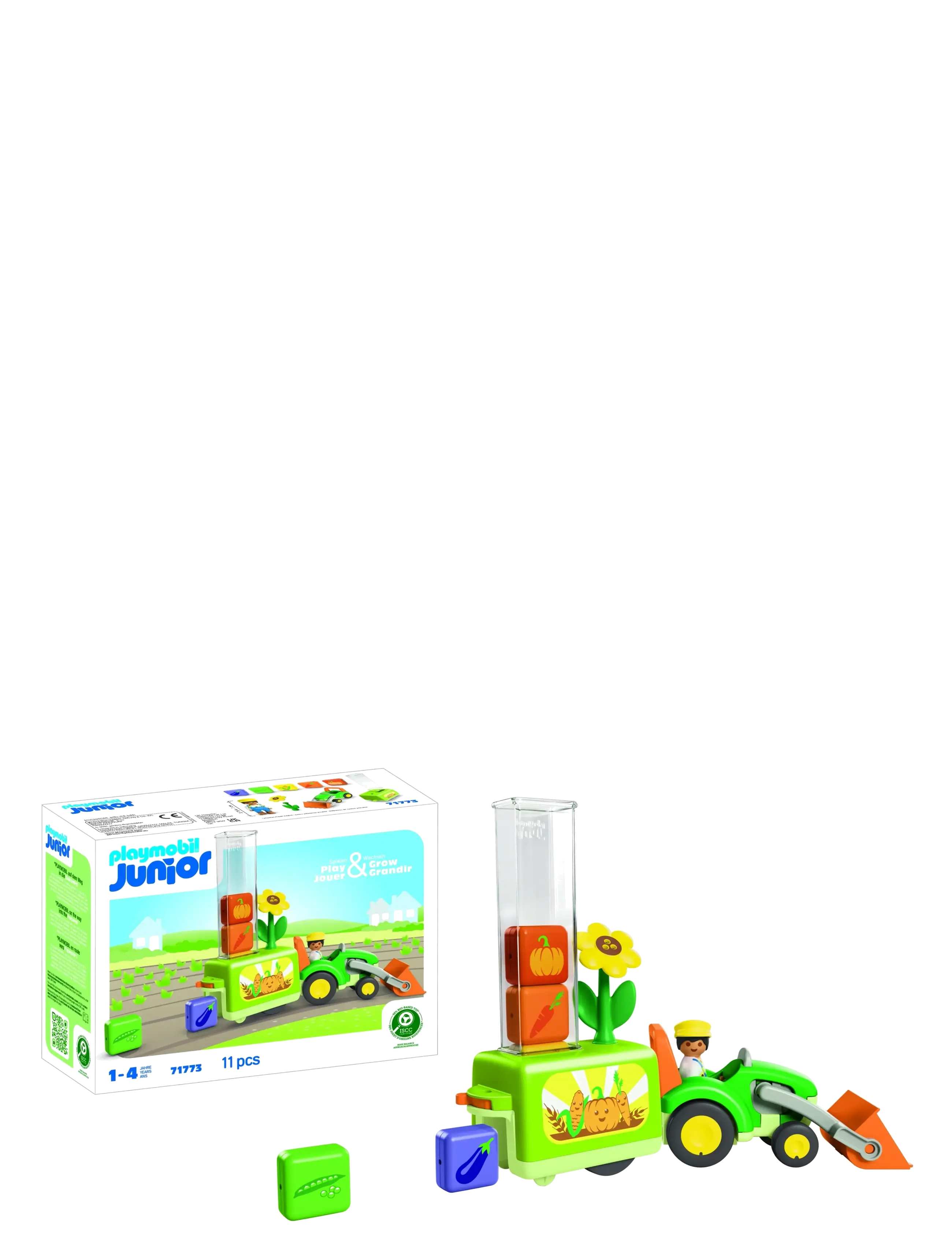 PLAYMOBIL Traktor Med Load Und Drop Planter Grün - One Size - Kinder