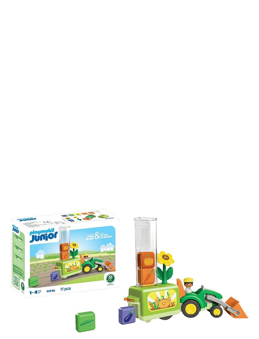 PLAYMOBIL - Junior Tractor with Load and Drop Planter - playmobil junior - multicolored - 2