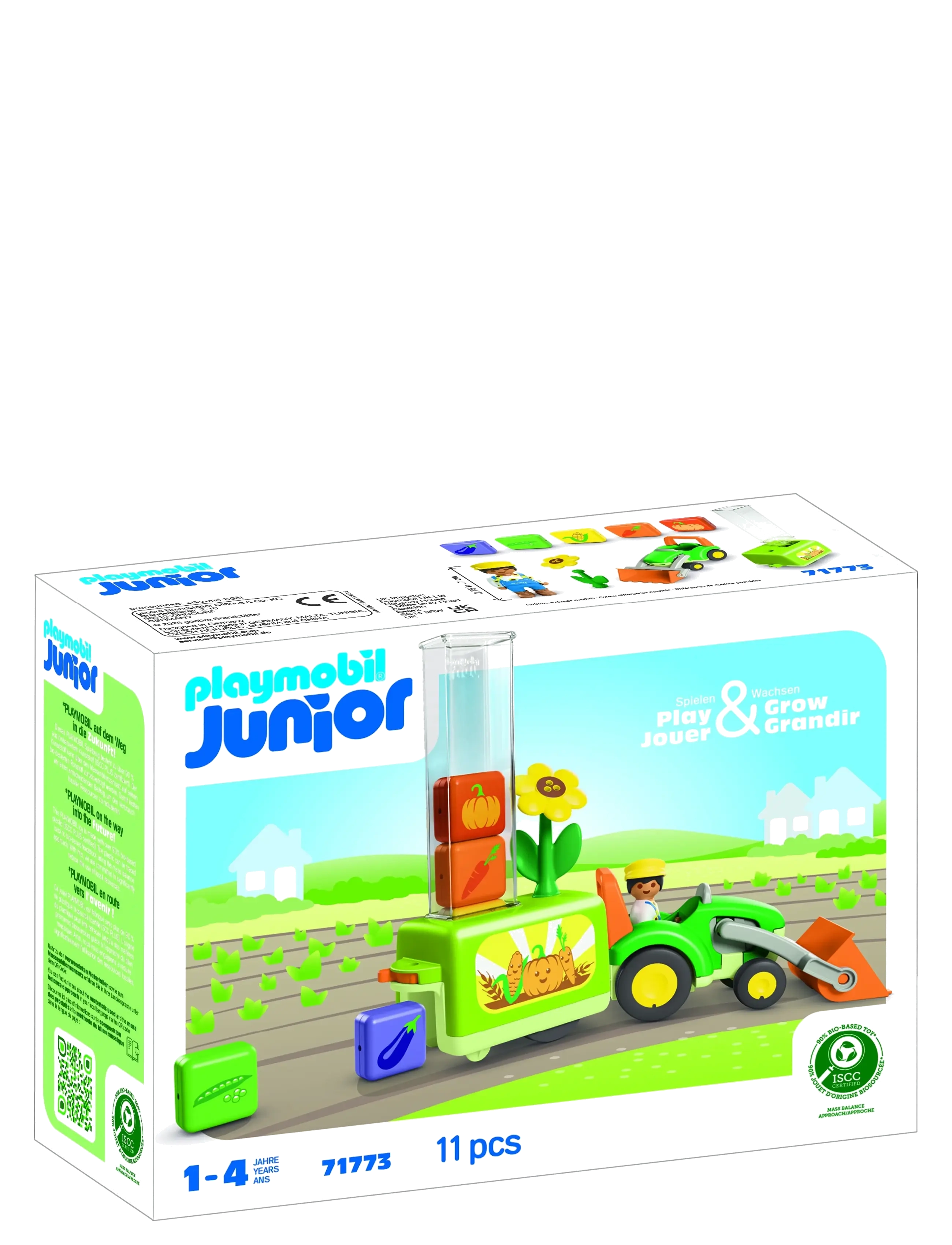PLAYMOBIL - Junior Tractor with Load and Drop Planter - playmobil junior - multicolored - 3