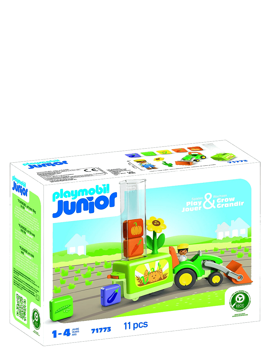 PLAYMOBIL - Junior Tractor with Load and Drop Planter - playmobil junior - multicolored - 3