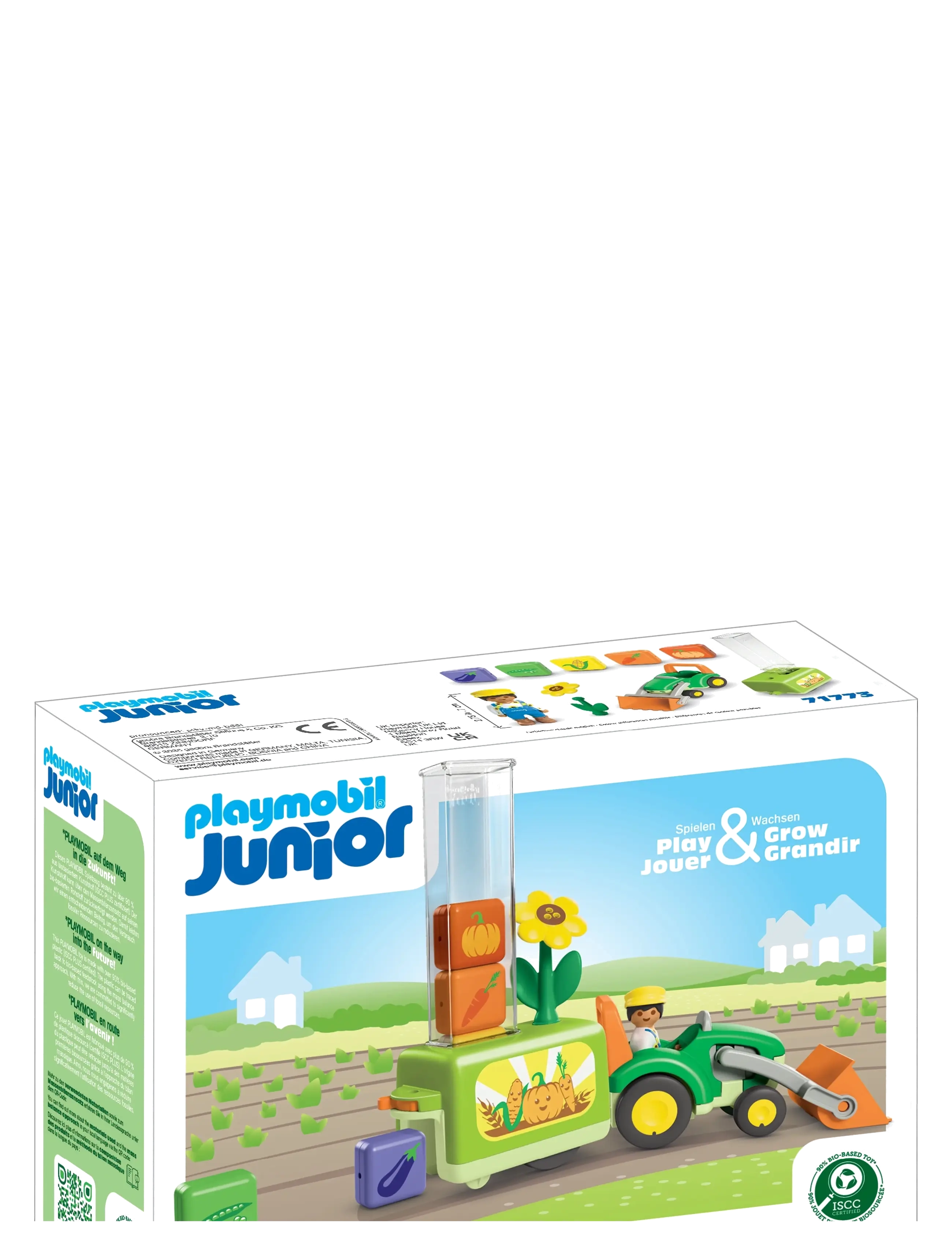 PLAYMOBIL - Junior Tractor with Load and Drop Planter - playmobil junior - multicolored - 4