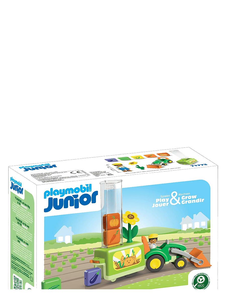 PLAYMOBIL - Junior Tractor with Load and Drop Planter - playmobil junior - multicolored - 4