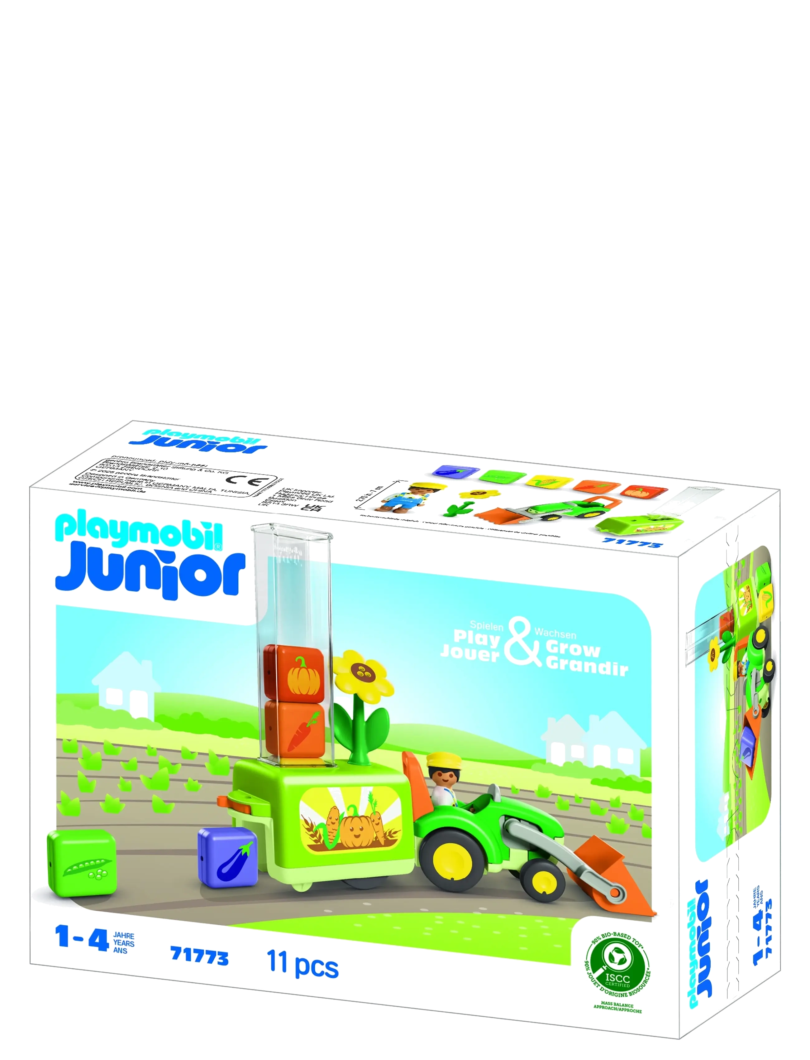 PLAYMOBIL - Junior Tractor with Load and Drop Planter - playmobil junior - multicolored - 5