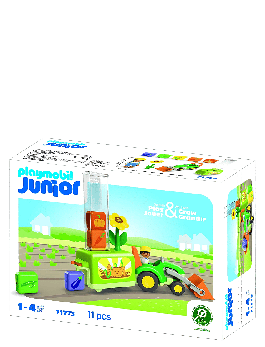 PLAYMOBIL - Junior Tractor with Load and Drop Planter - playmobil junior - multicolored - 5