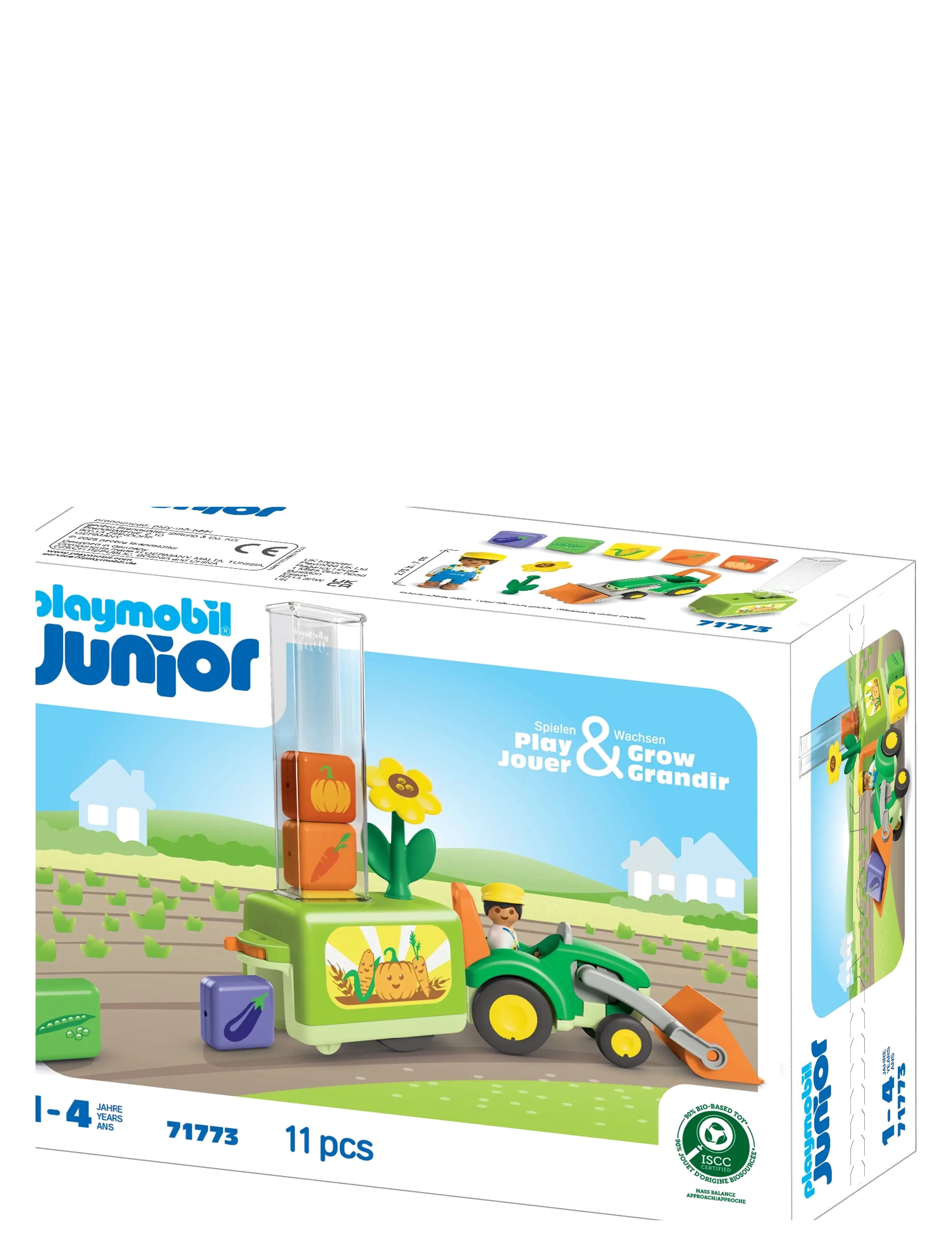 PLAYMOBIL - Traktor med Load and Drop Planter - fødselsdagsgaver - multicolored - 5