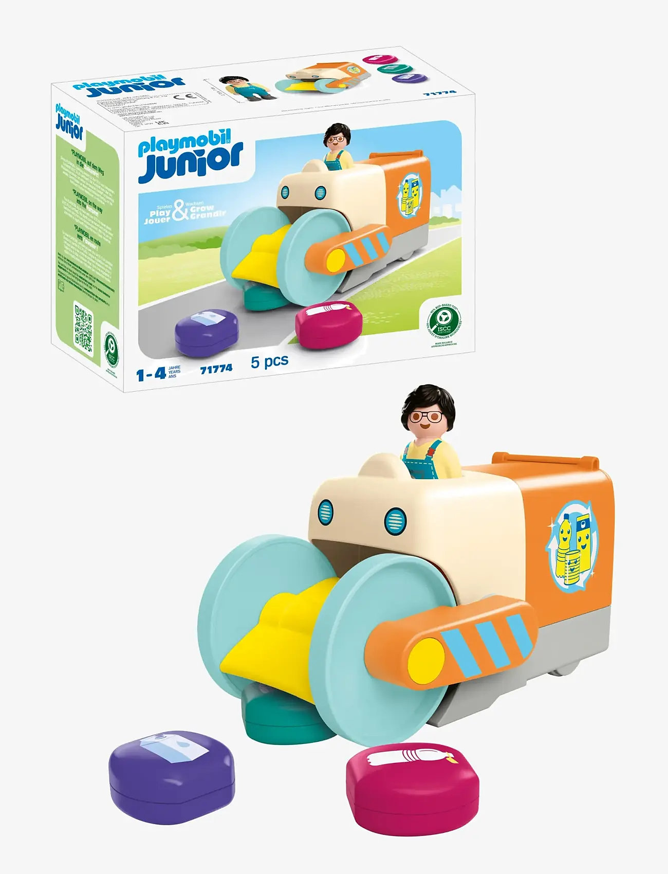 PLAYMOBIL - JUNIOR: Push and Grab Garbage - playmobil junior - multicolored - 0