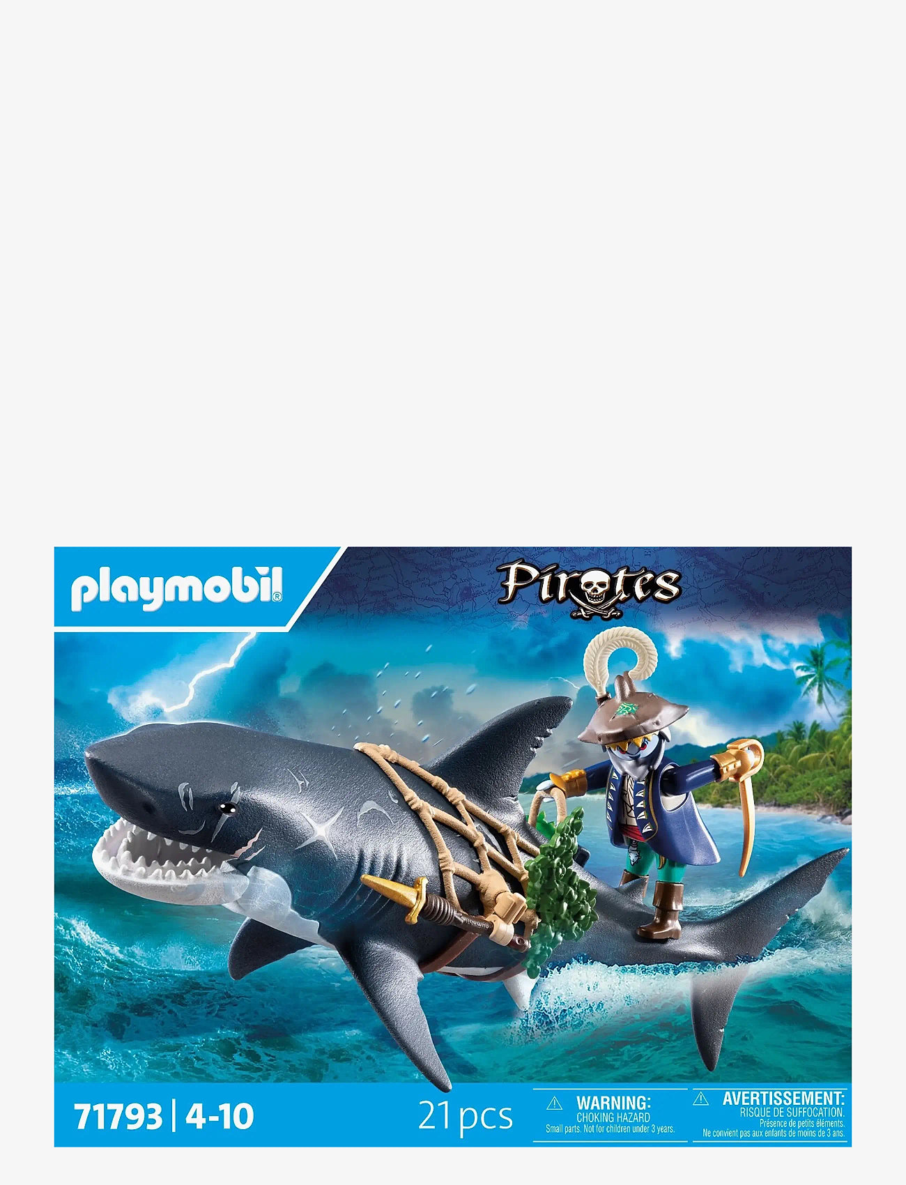 PLAYMOBIL - Giant Shark with Pirate - playmobil pirates - multicolored - 1