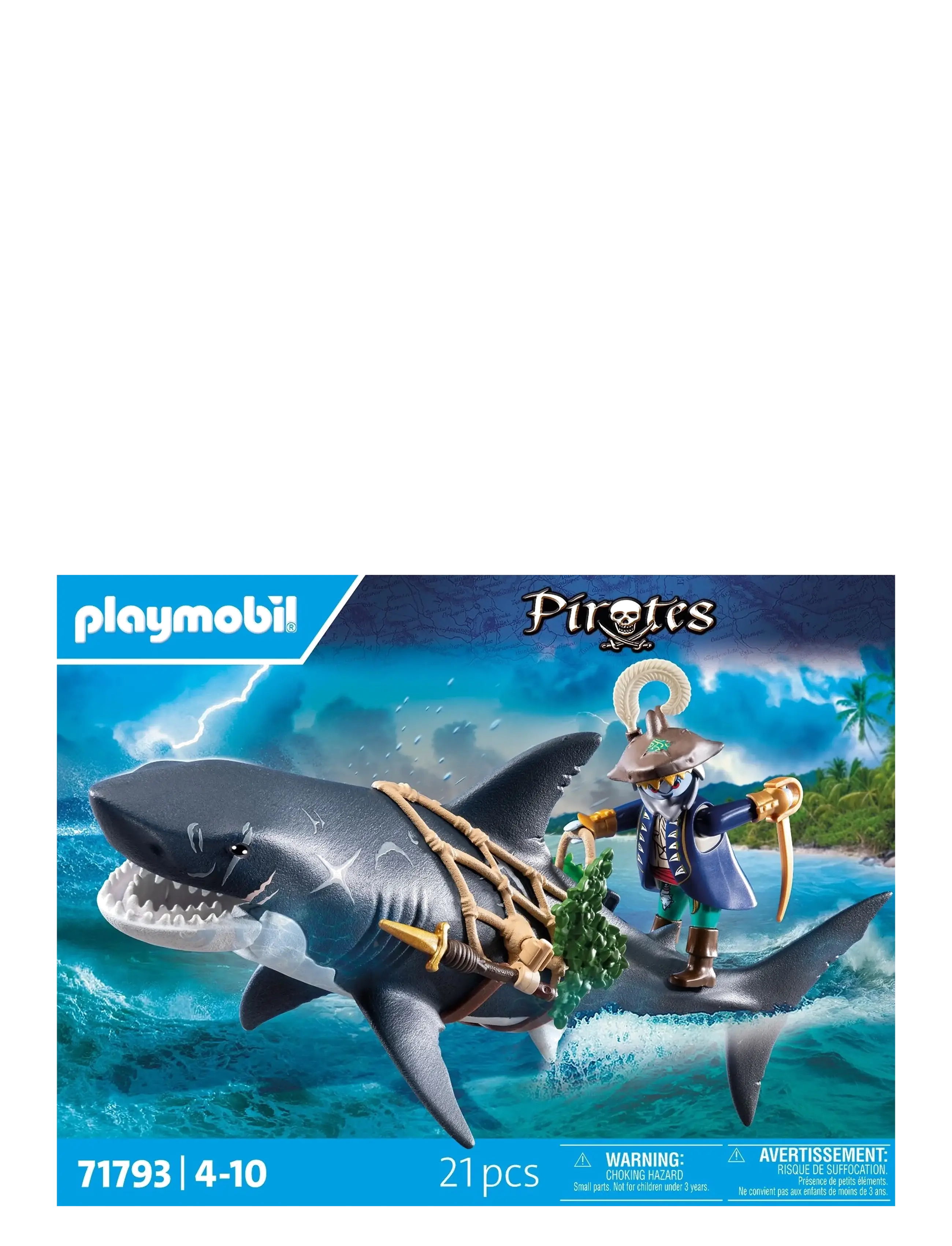 PLAYMOBIL - Giant Shark with Pirate - playmobil pirates - multicolored - 1