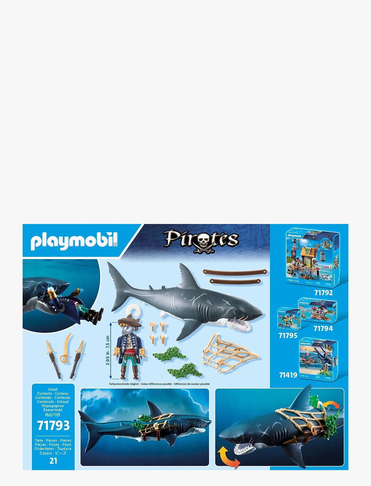 PLAYMOBIL - Giant Shark with Pirate - playmobil pirates - multicolored - 3