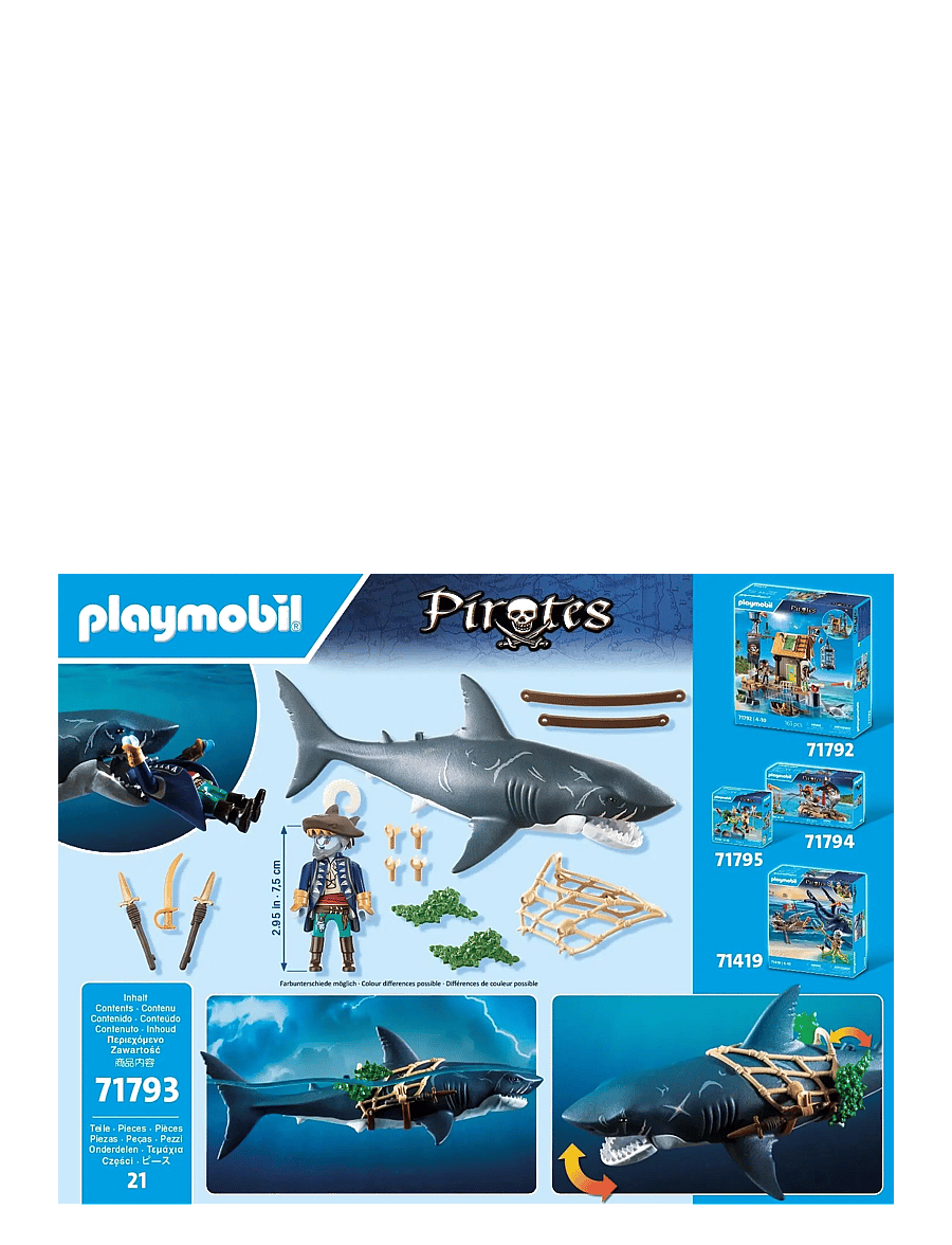 PLAYMOBIL - Giant Shark with Pirate - playmobil pirates - multicolored - 3