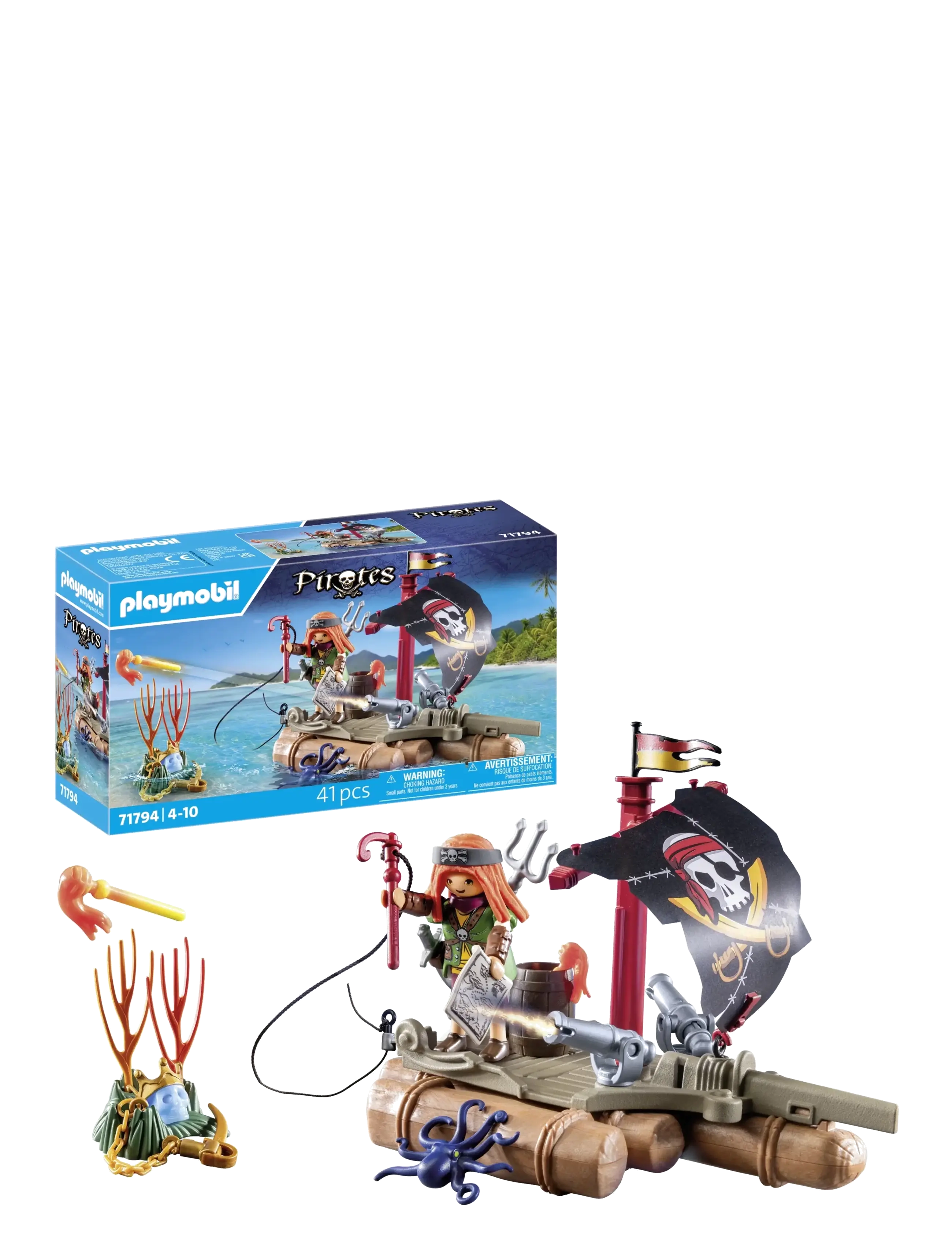 PLAYMOBIL Pirate Raft with Treasure - Playmobil leksaker - MULTICOLORED / multi