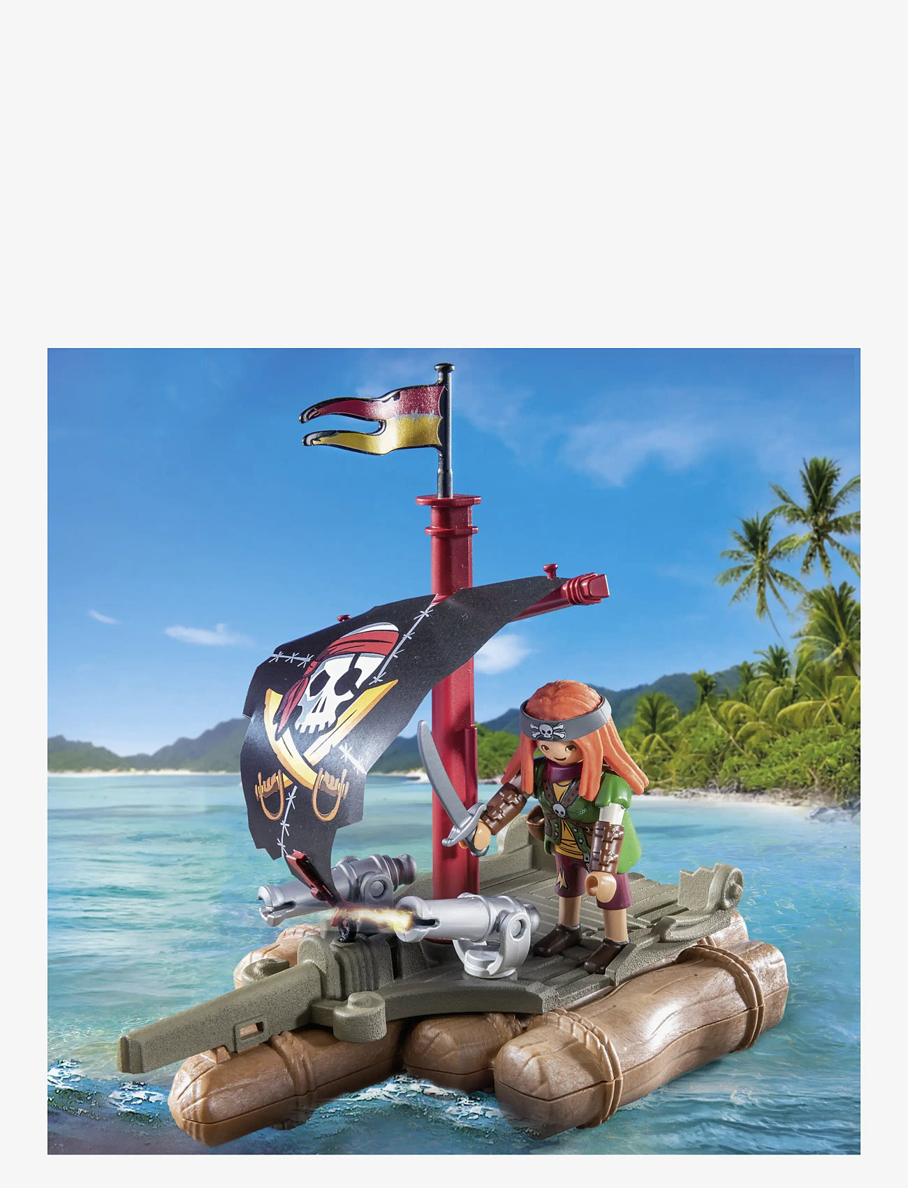 PLAYMOBIL - Pirate Raft with Treasure - playmobil pirates - multicolored - 3