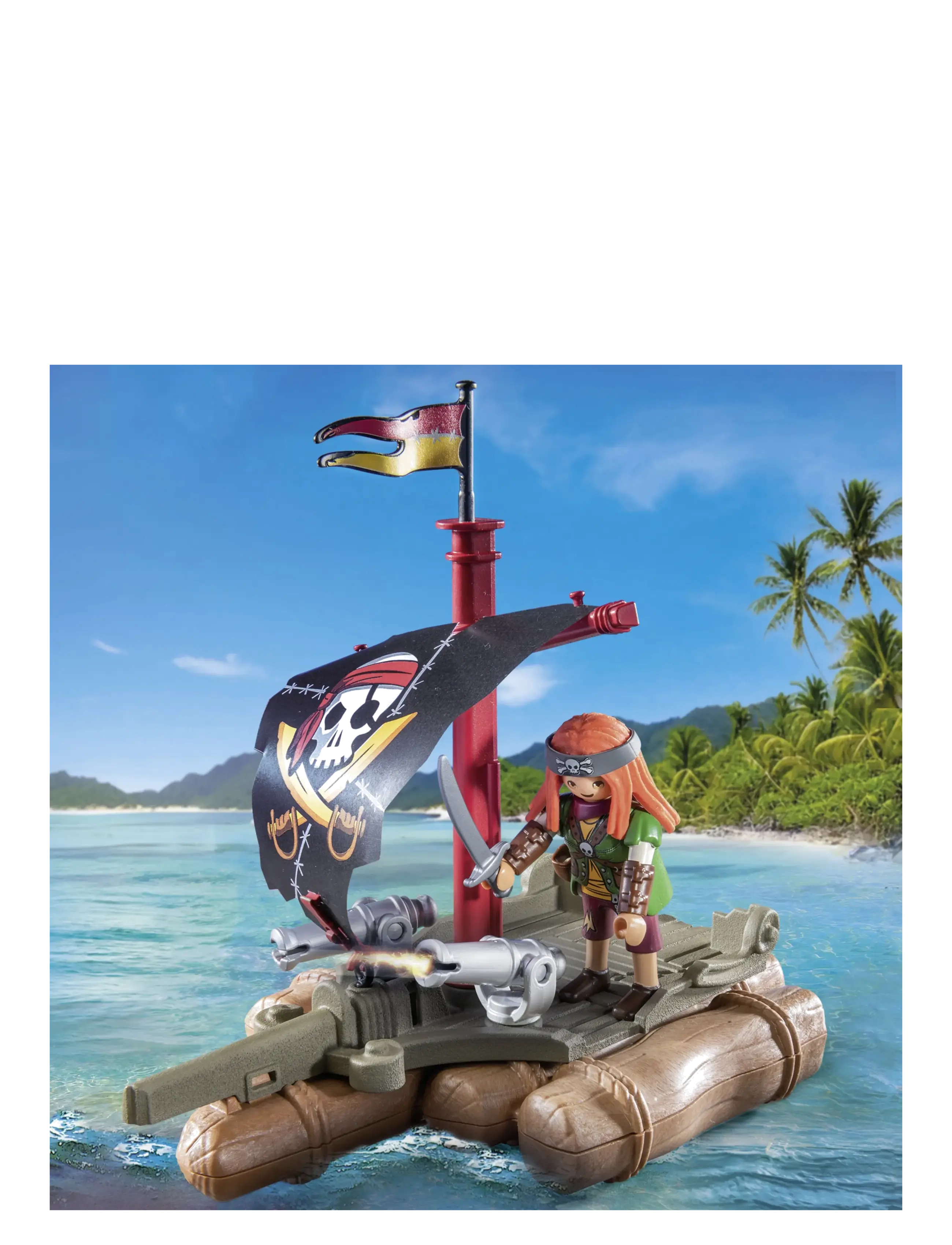 PLAYMOBIL - Pirate Raft with Treasure - playmobil pirates - multicolored - 3