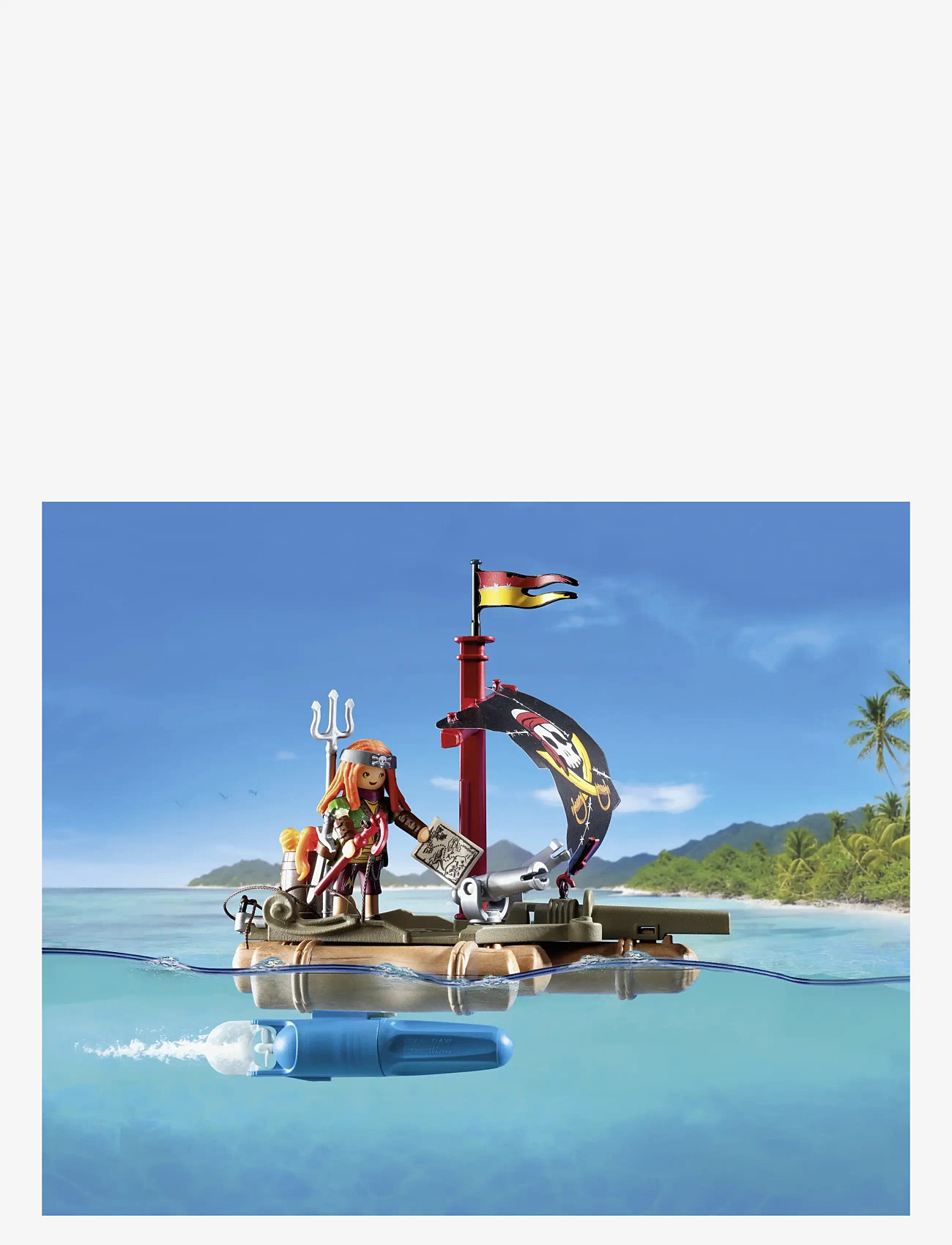 PLAYMOBIL - Pirate Raft with Treasure - playmobil pirates - multicolored - 5