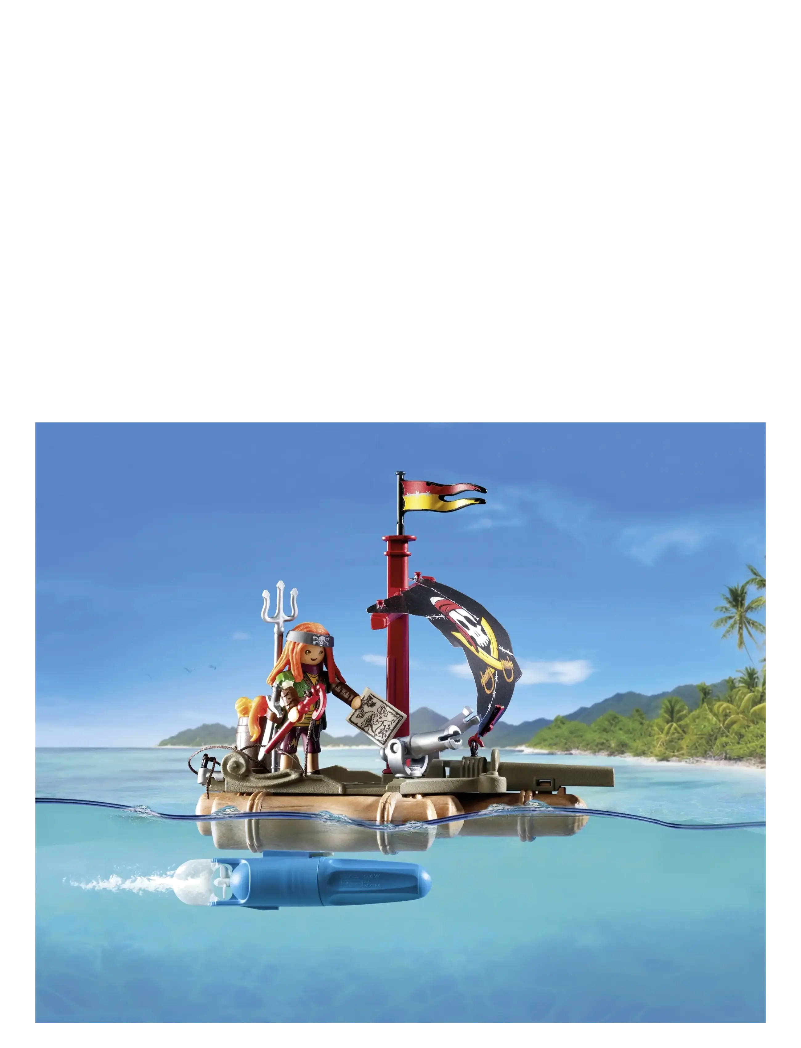 PLAYMOBIL - Pirate Raft with Treasure - playmobil pirates - multicolored - 5